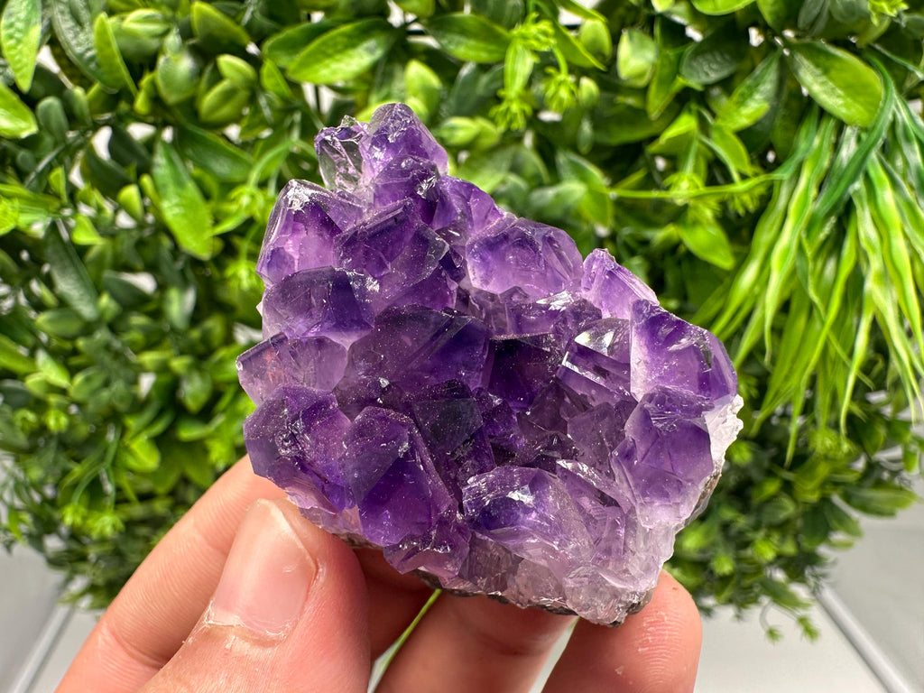 Natural Purple Amethyst Cluster, Uruguay Crystal, Home Decor