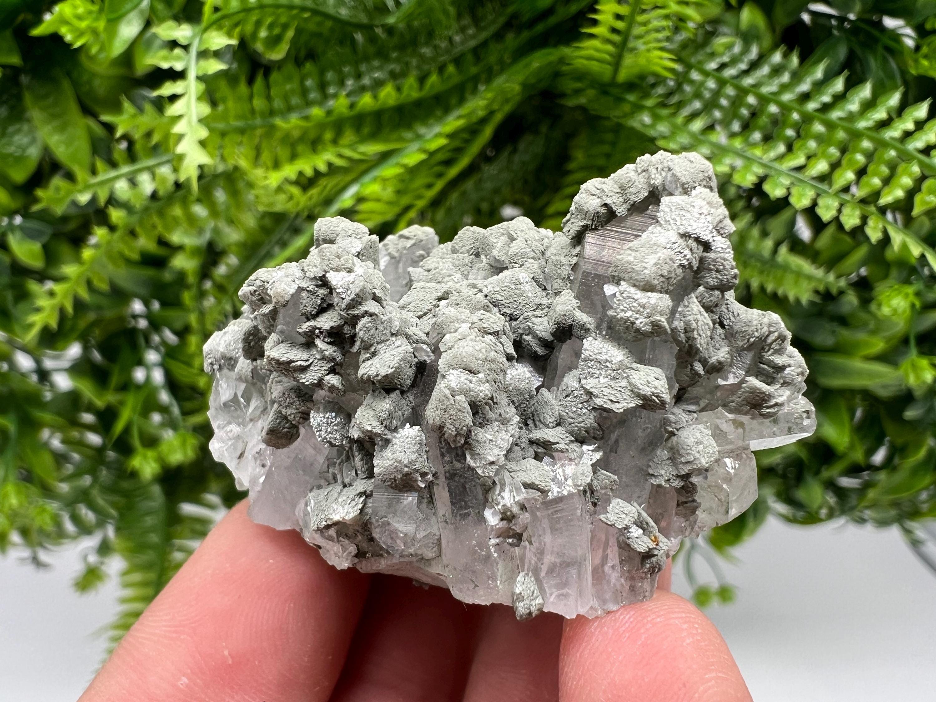 Calcite Quartz on Chlorite Matrix, Borieva Mine Mineral Specimen