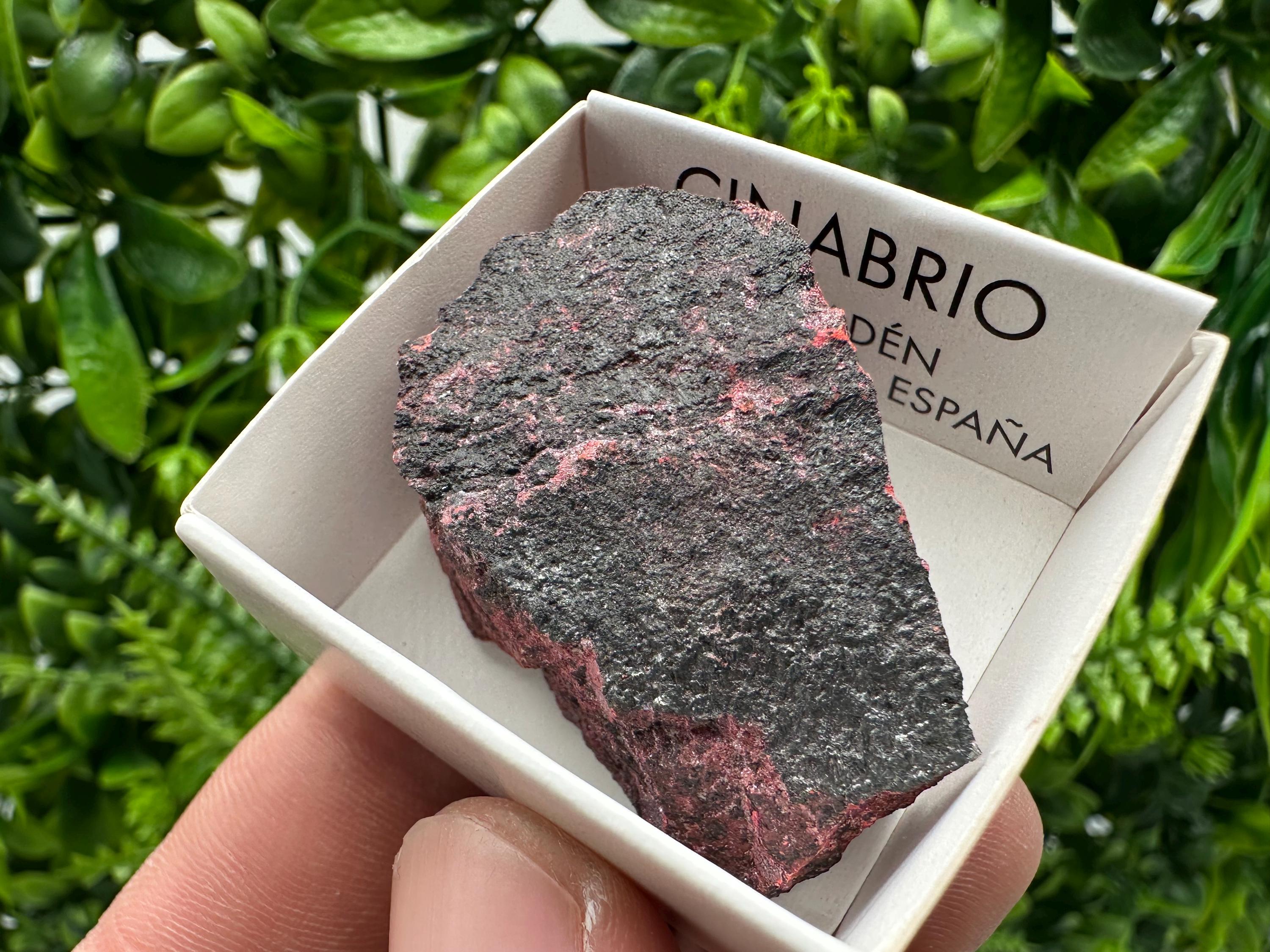 Red Cinnabar Crystal Specimen: Raw Mineral from Almaden, Spain