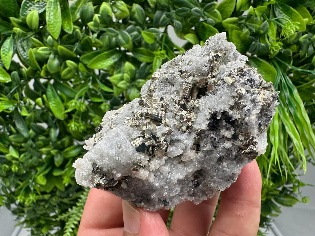Stunning Pyrite on Quartz,Calcite from Borieva mine,Madan,Bulgaria,natural,collectible mineral specimen,home decor stone,collection crystal