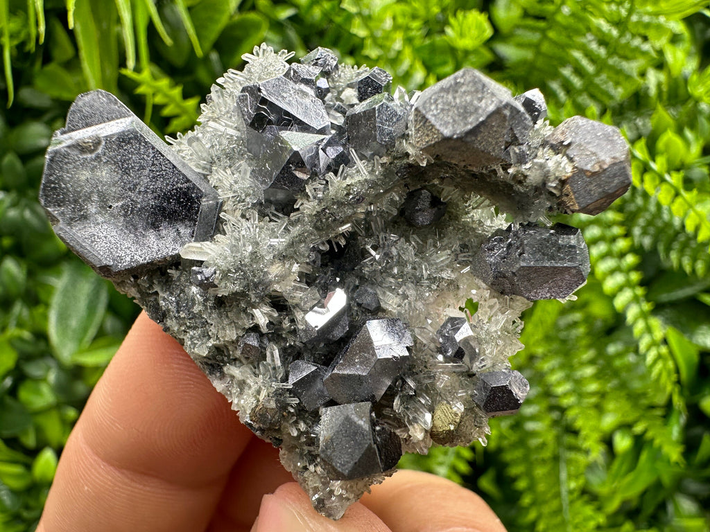 Skeletal Galena on Quartz, Borieva Mine Mineral Specimen