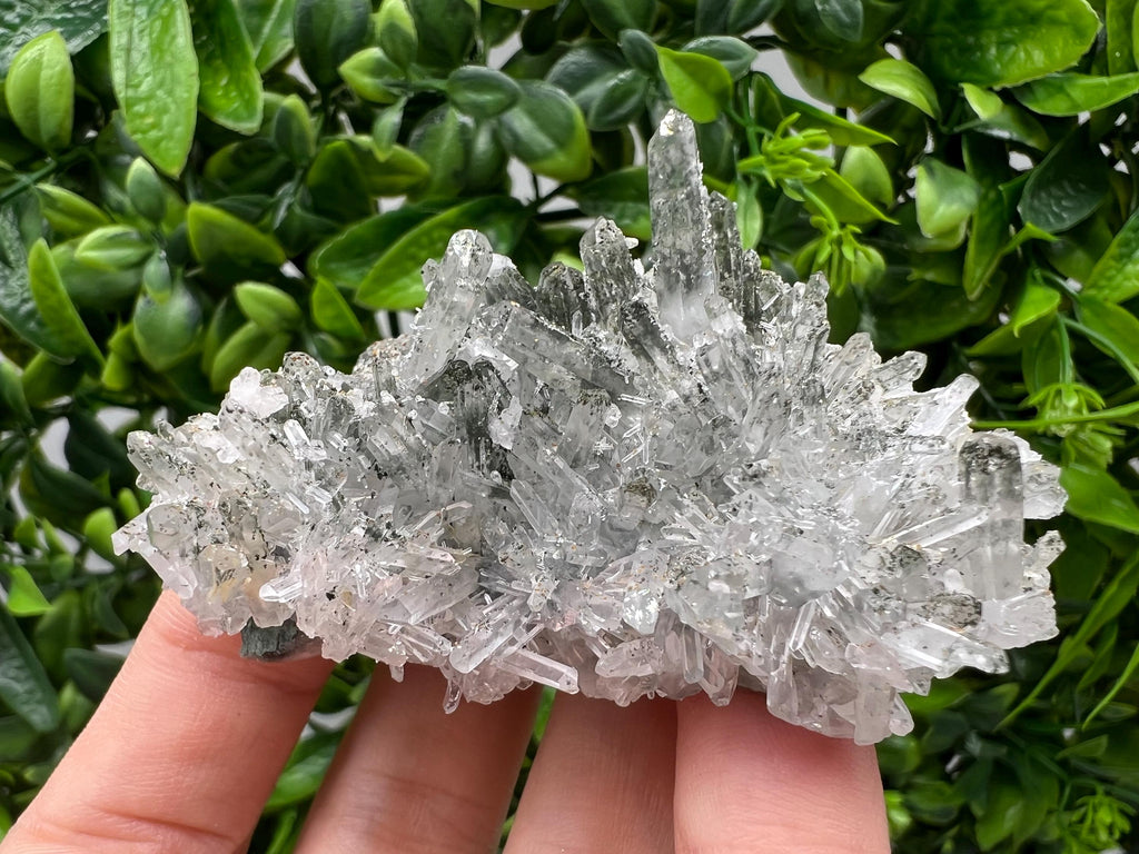 Green Quartz Crystal Specimen: Chlorite & Sphalerite Inclusions, Madan Bulgaria