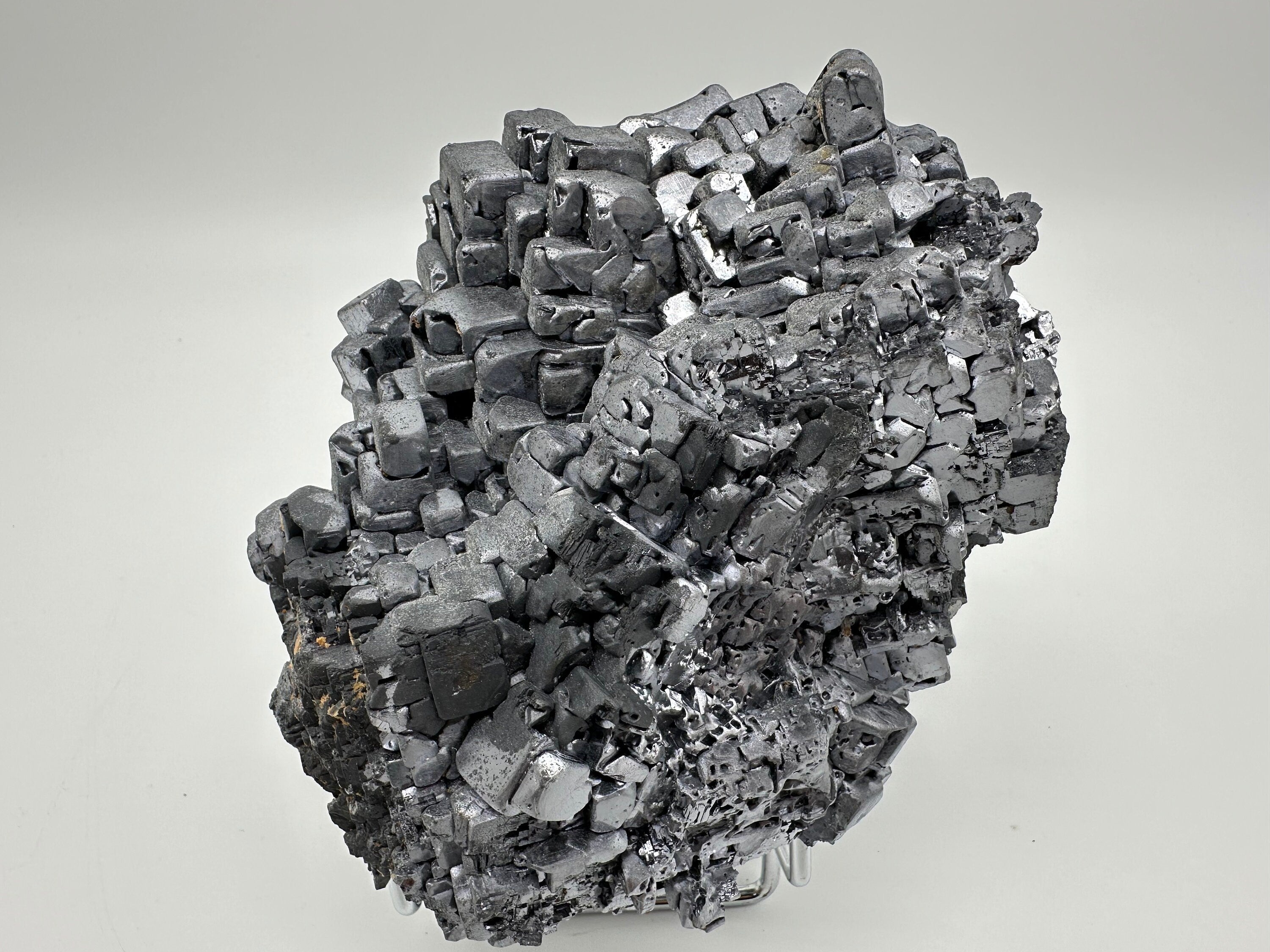 Natural Shiny Galena Cluster with Siderite and Quartz, Bulgaria
