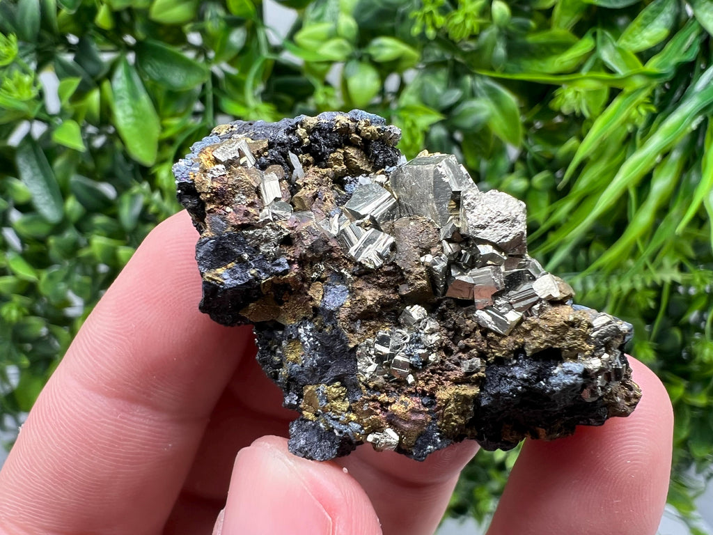 Golden Pyrite Cluster: Sphalerite Mineral Specimen, Bulgaria