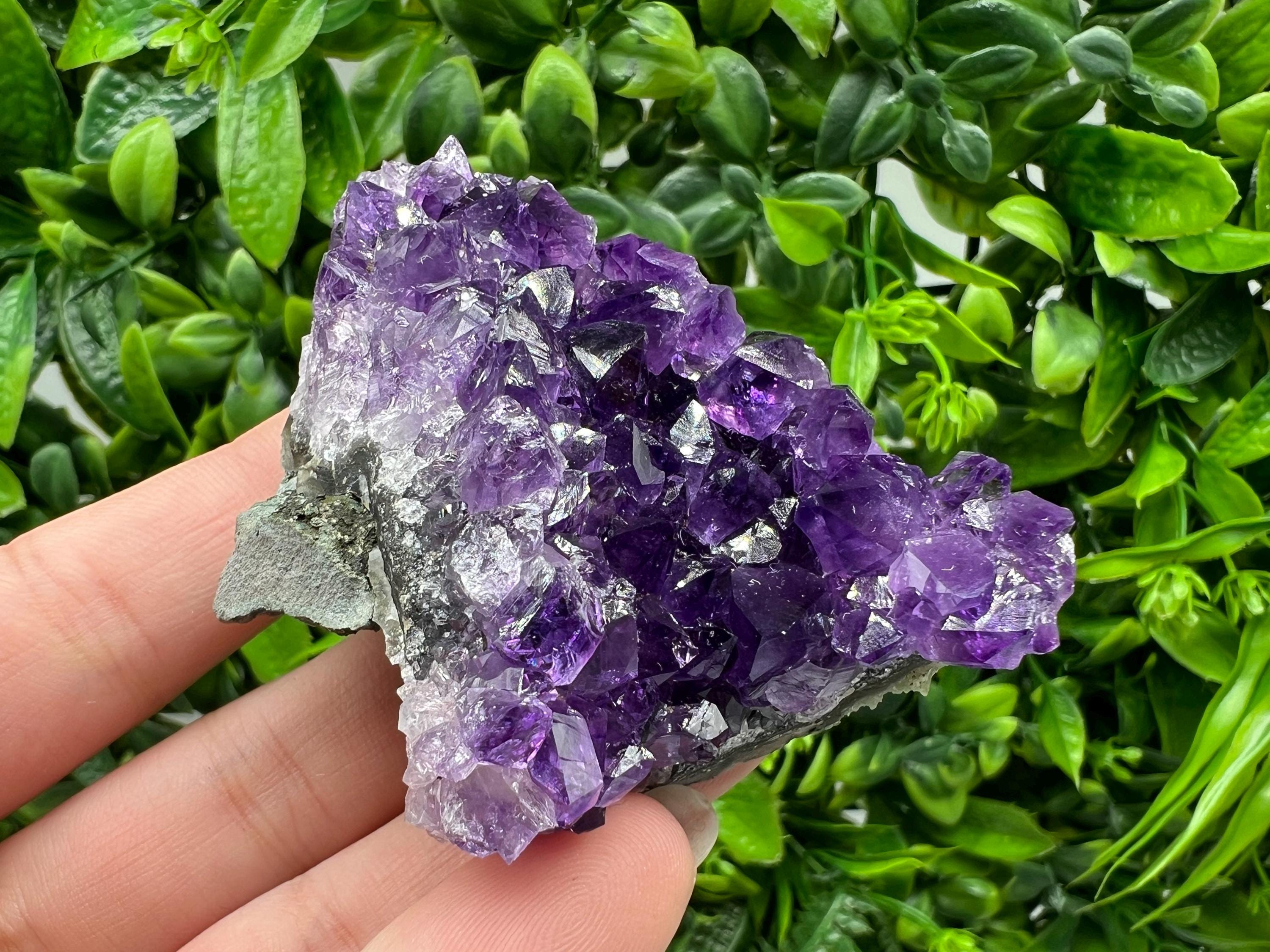 Uruguay Amethyst Crystal: Purple Quartz Home Decor, Energy Stone