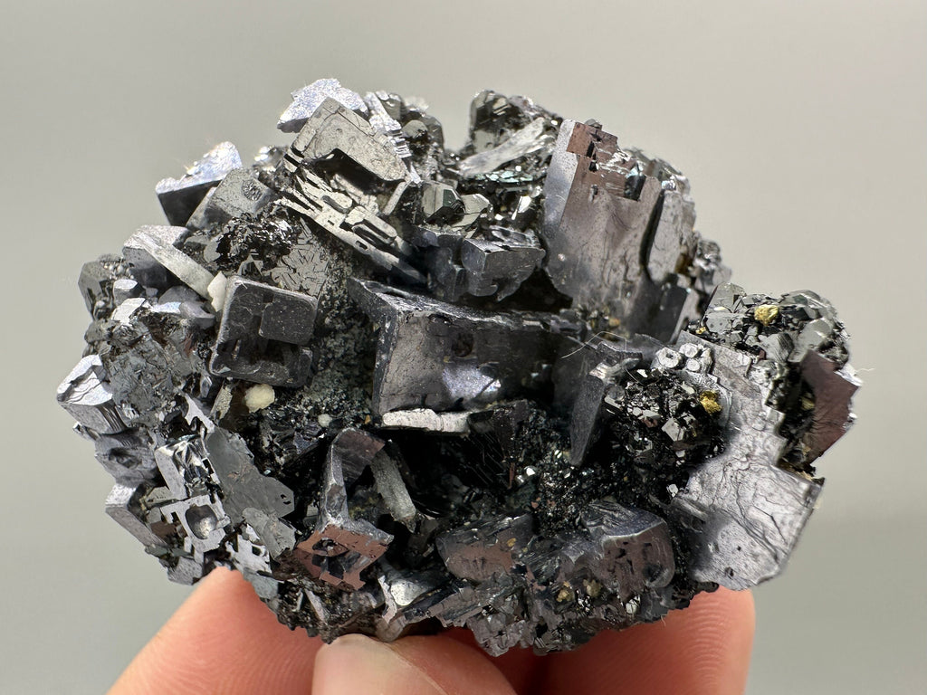 Galena on Sphalerite Mineral Specimen: Borieva Mine, Bulgaria