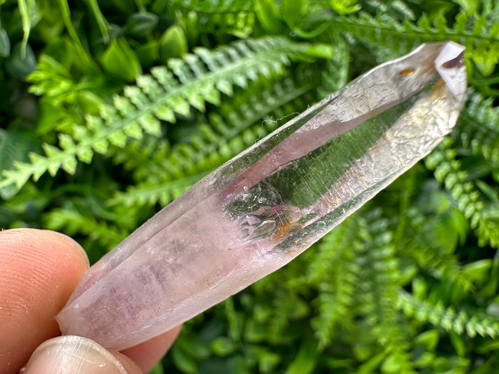 Amethyst Phantom Quartz Crystal, Chalcedony Chlorite Inclusions, Bulgaria