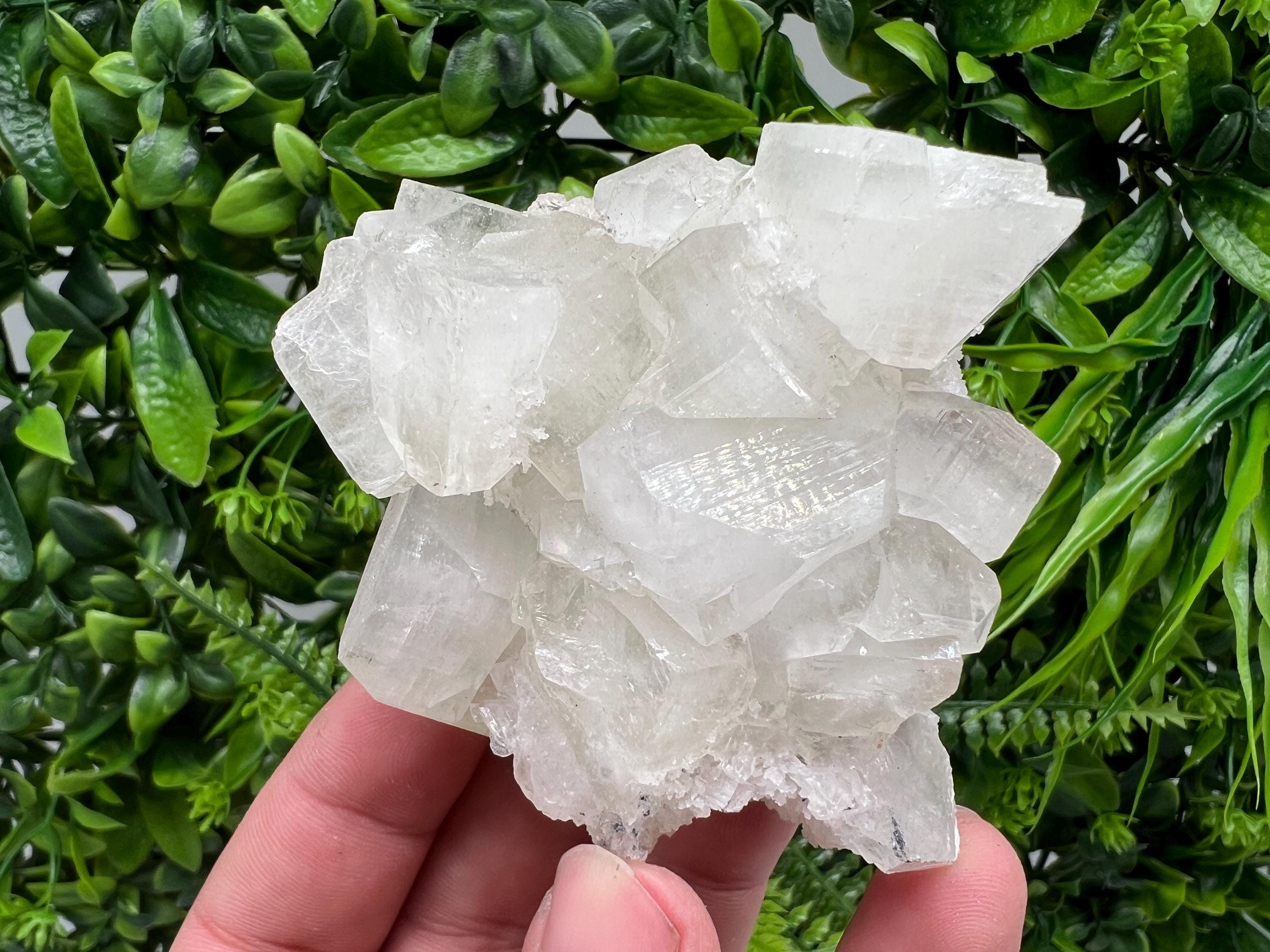 Transparent Apophyllite on Chalcedony, India Mineral Specimen