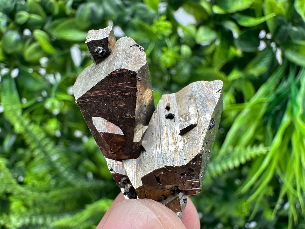 Mini Rainbow Pyrite Cluster, Borieva Mine Crystallization Specimen