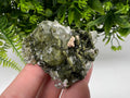 Green Epidote with Quartz Crystals - Extremely Sparkly with Rainbows,souvenirs collection stone,gift,decor, Eastern Anatolian, Turkey