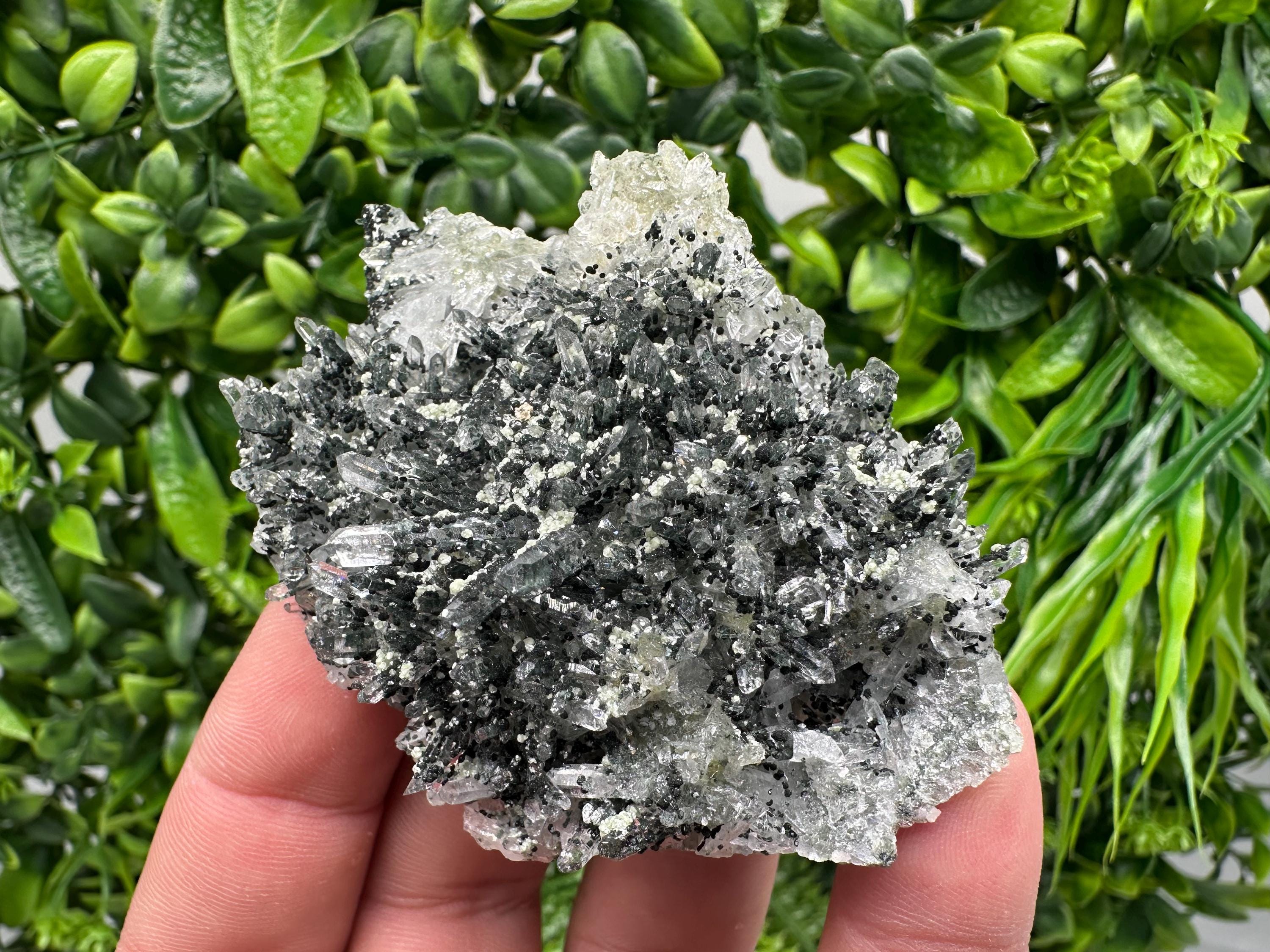 Chlorite Quartz Mineral Specimen, Bulgaria Crystal Decor