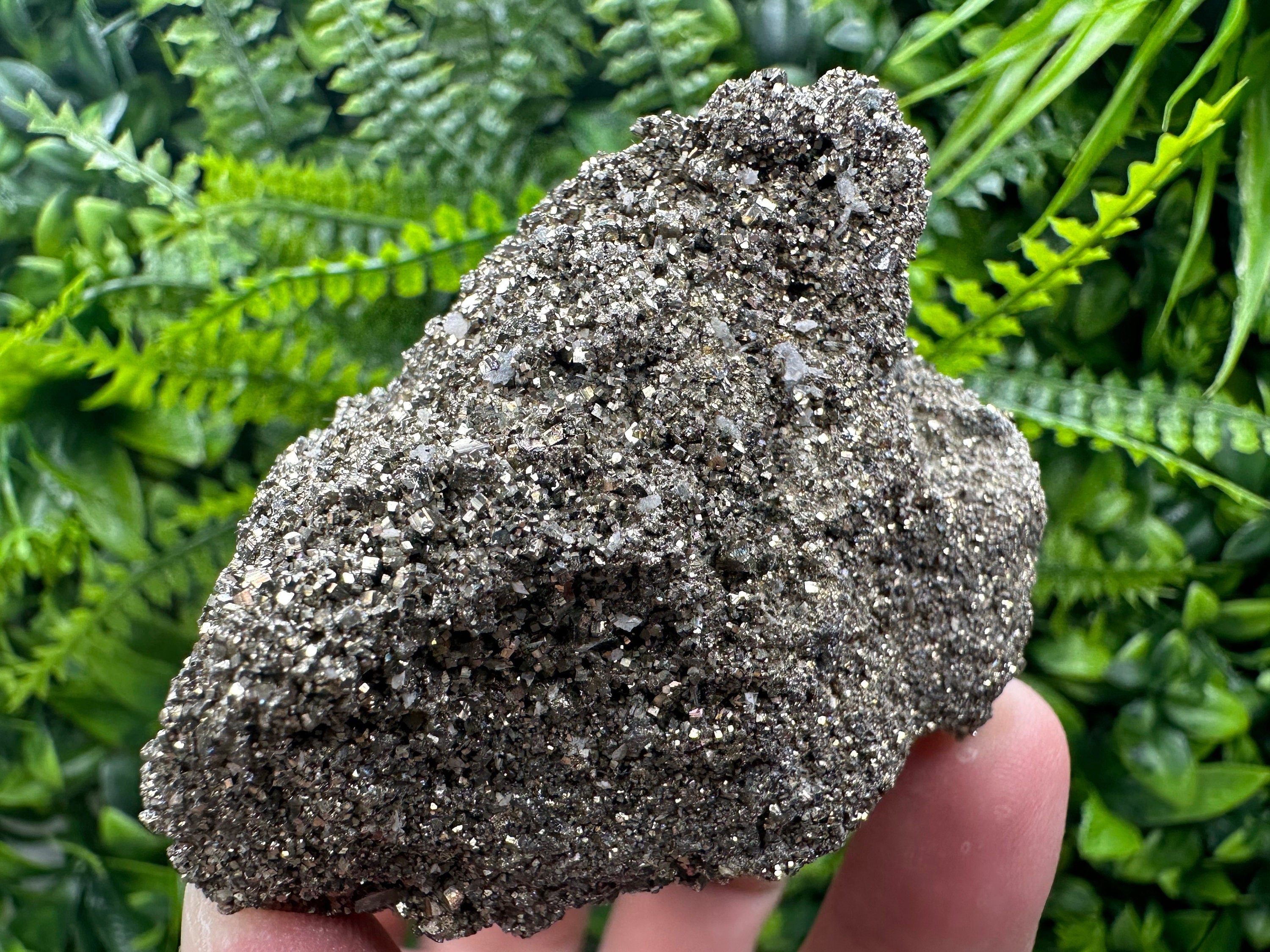 Rare Shiny Pyrite Crystal: Natural Fool's Gold Mineral Souvenir