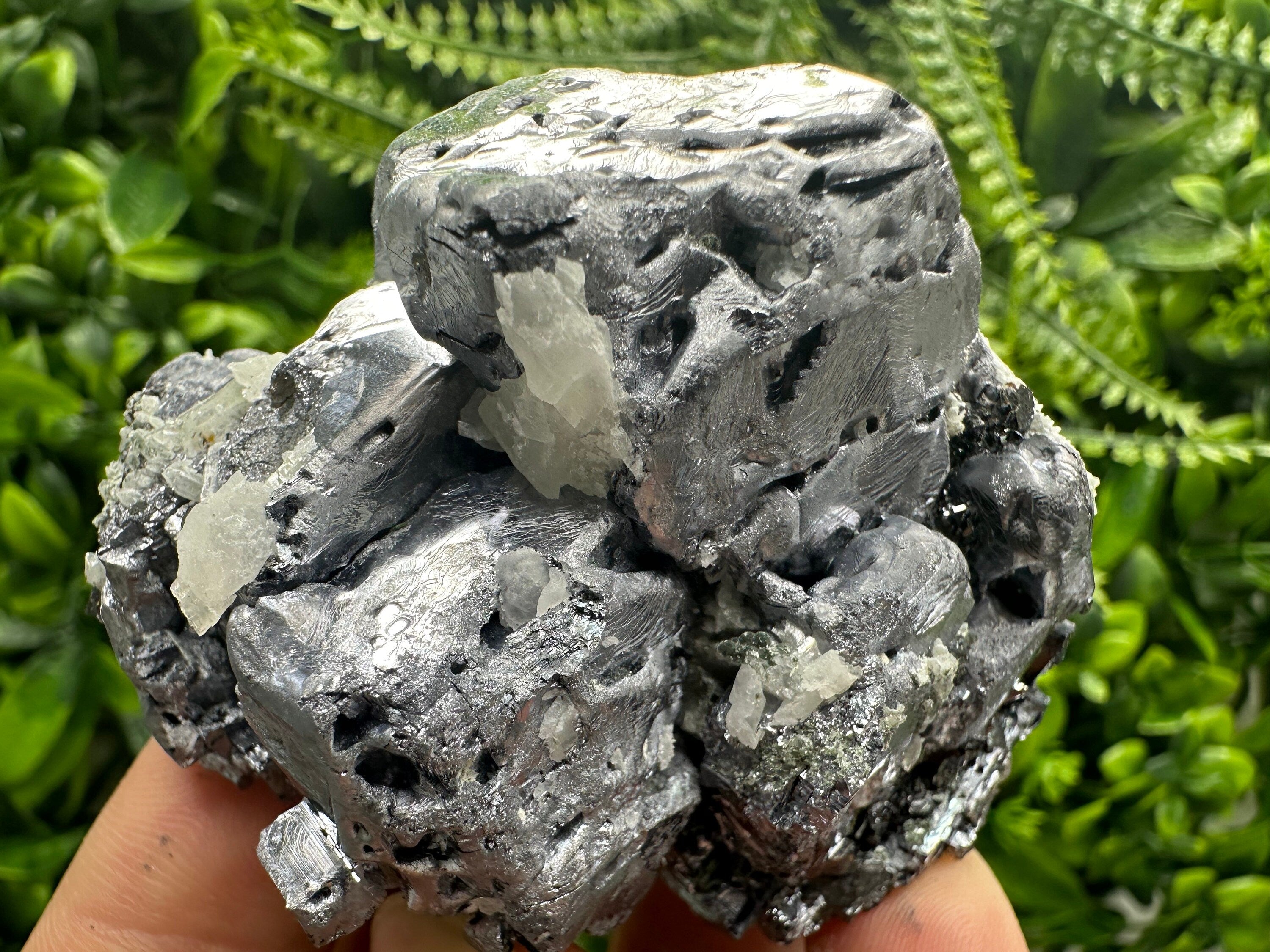 Galena on Sphalerite and Quartz, Borieva Mine, Bulgaria