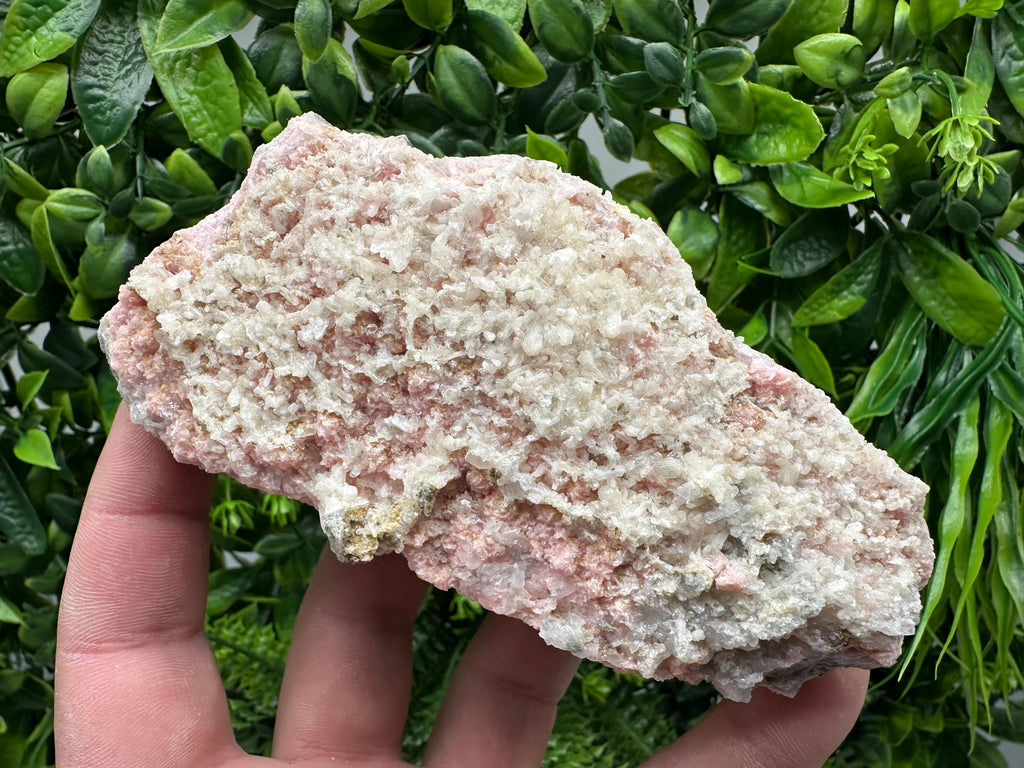 Rhodochrosite on Quartz, Starnica Mine Mineral Specimen