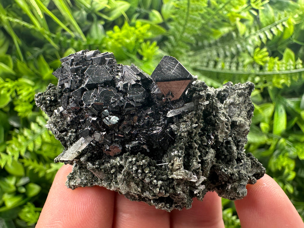 Sphalerite on Quartz Cluster, Bulgaria Mineral Specimen