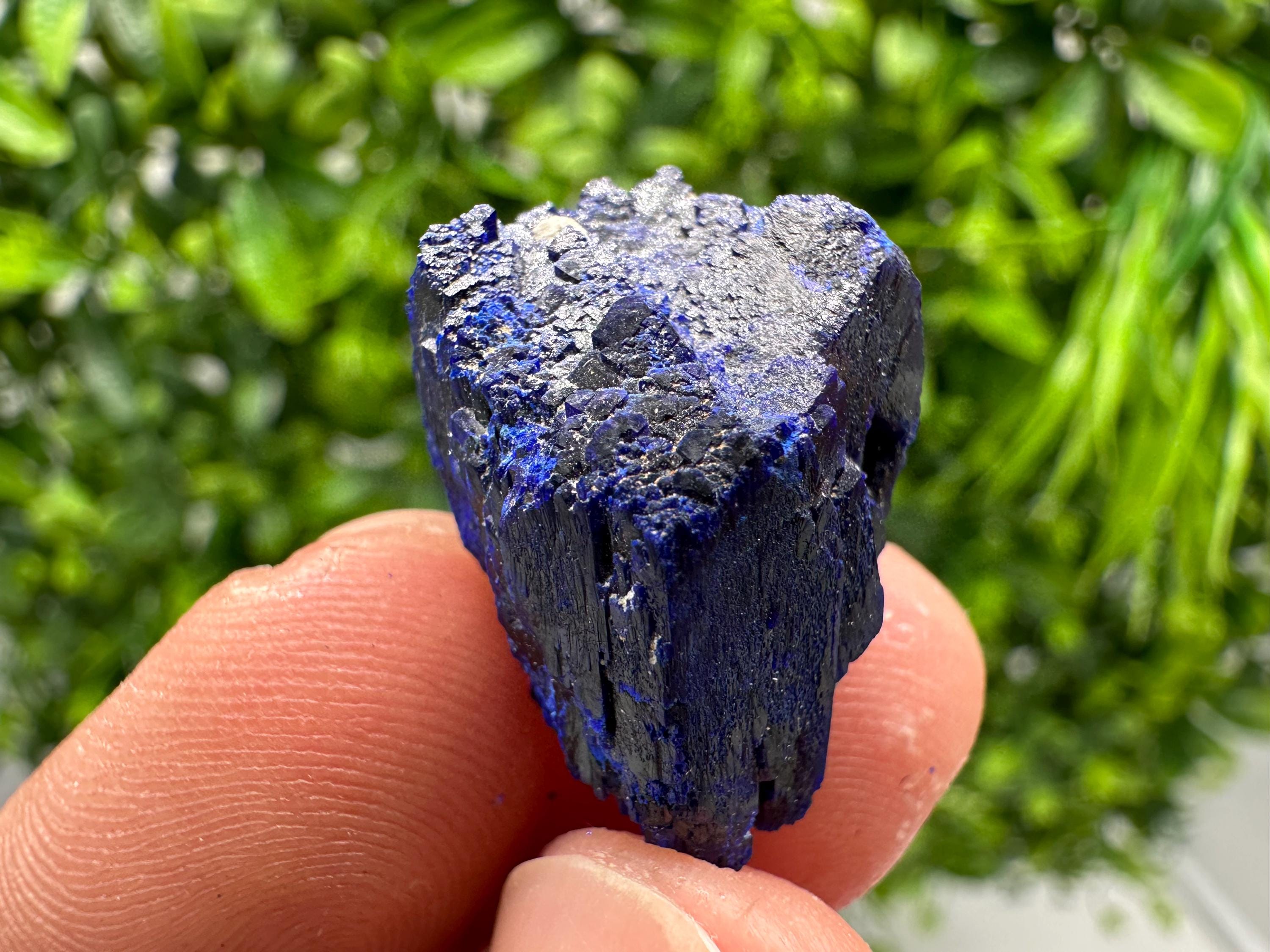 Crystallized Azurite-Kerrouchen,Morocco-Blue Azurite Specimen-High Quality Blue Azurite-Azurite Mineral Specimen, gemmy,lustrous of Azurite
