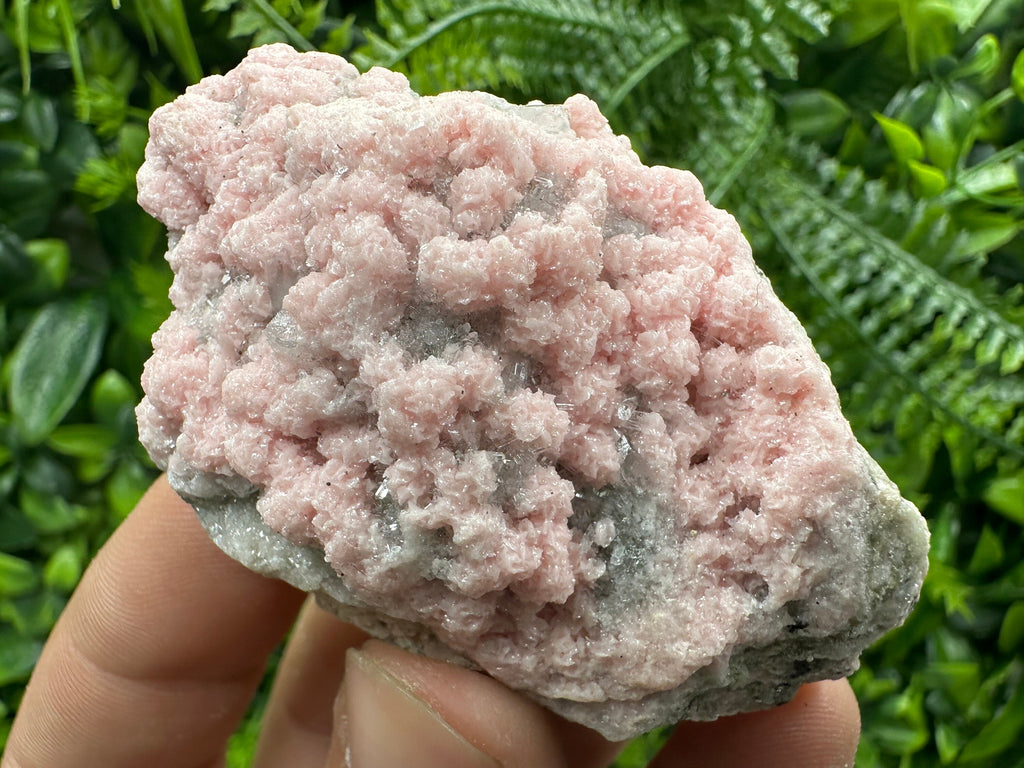 Rhodochrosite with Quartz Crystals: Starnica Mine, Bulgaria