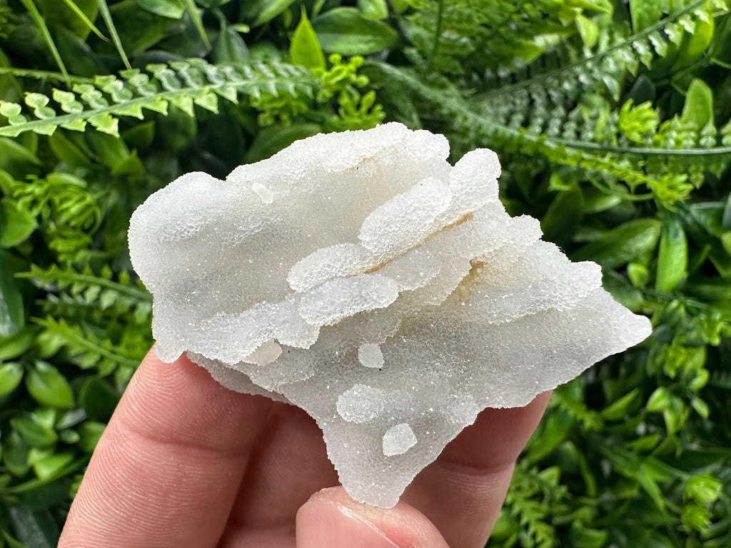 Blue Chalcedony Quartz with Chlorite Inclusions: Home Decor Crystal