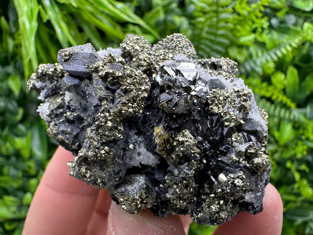 Galena Sphalerite Pyrite Cluster, Quartz Mineral Specimen