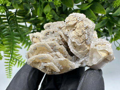 Calcite on Quartz, Chlorite from Borieva mine, Madan, Bulgaria, mineral specimen, collected crystal, geological minerals, collecting crystal
