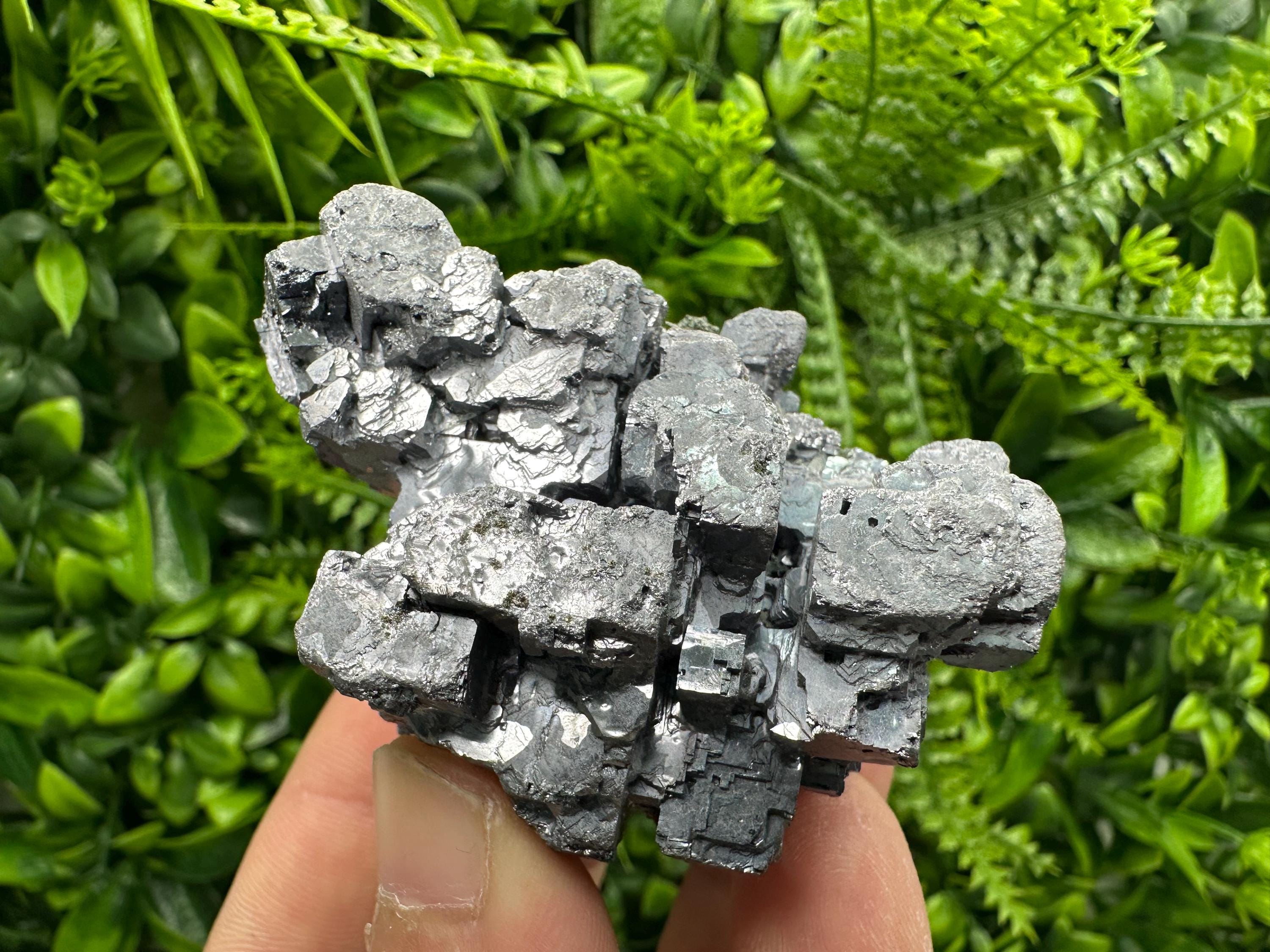 Skeletal Galena Cluster: Natural Mineral Specimen, Home Decor Crystal