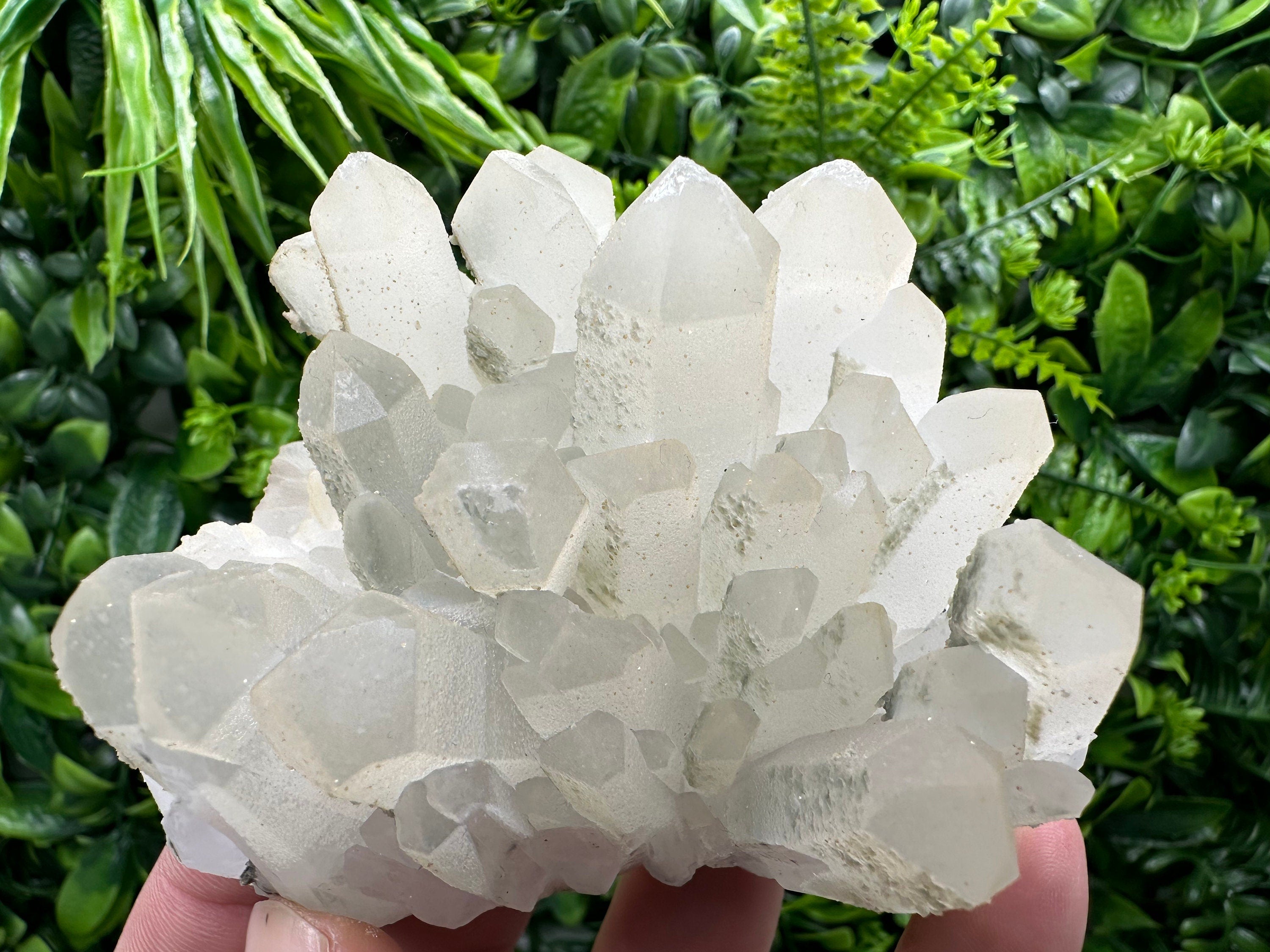 Chlorite Quartz Crystal Cluster: Borieva Mine, Bulgaria