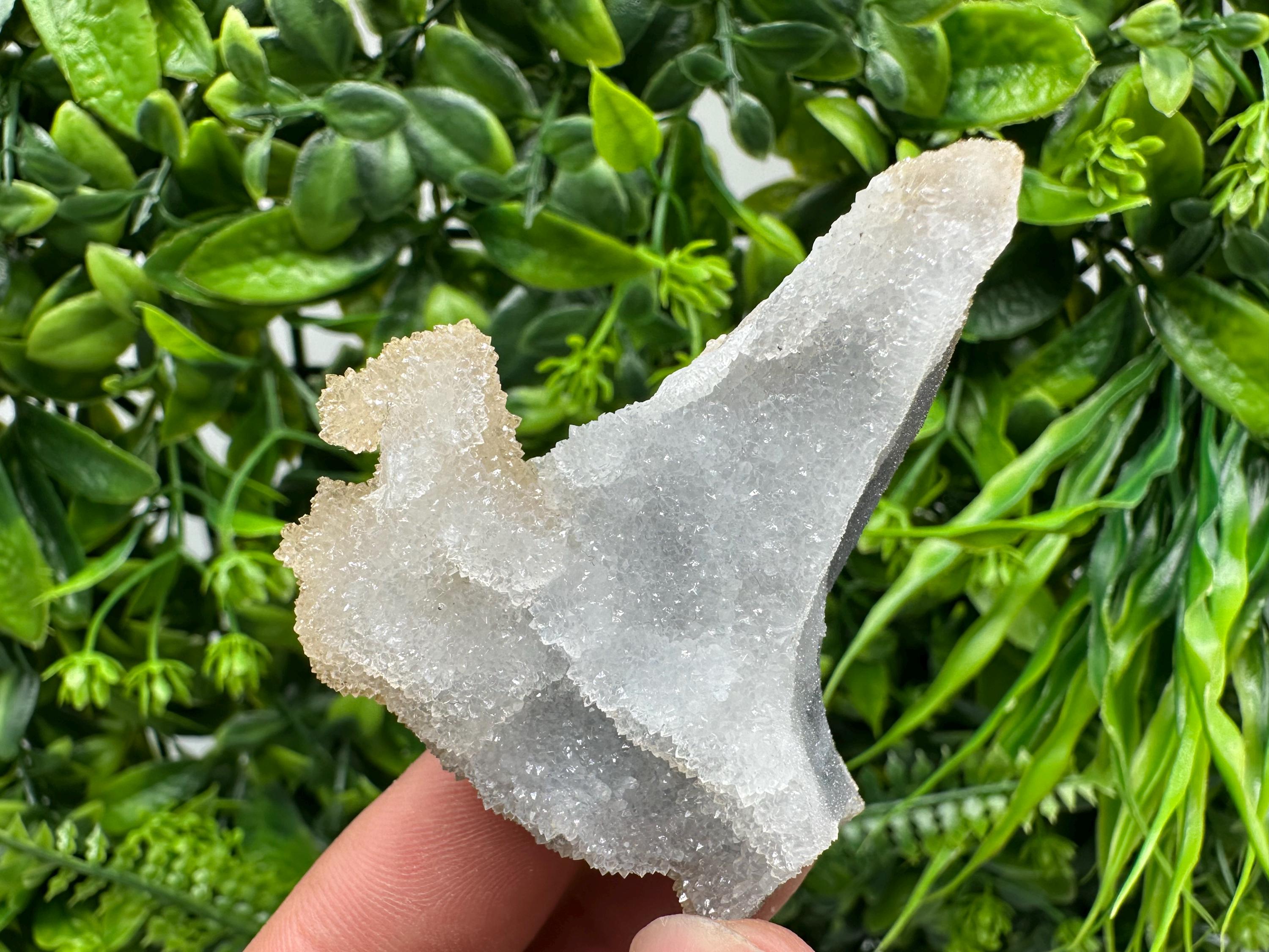 Blue Chalcedony Quartz with Chlorite Inclusions - Krushev Dol Mine Crystal