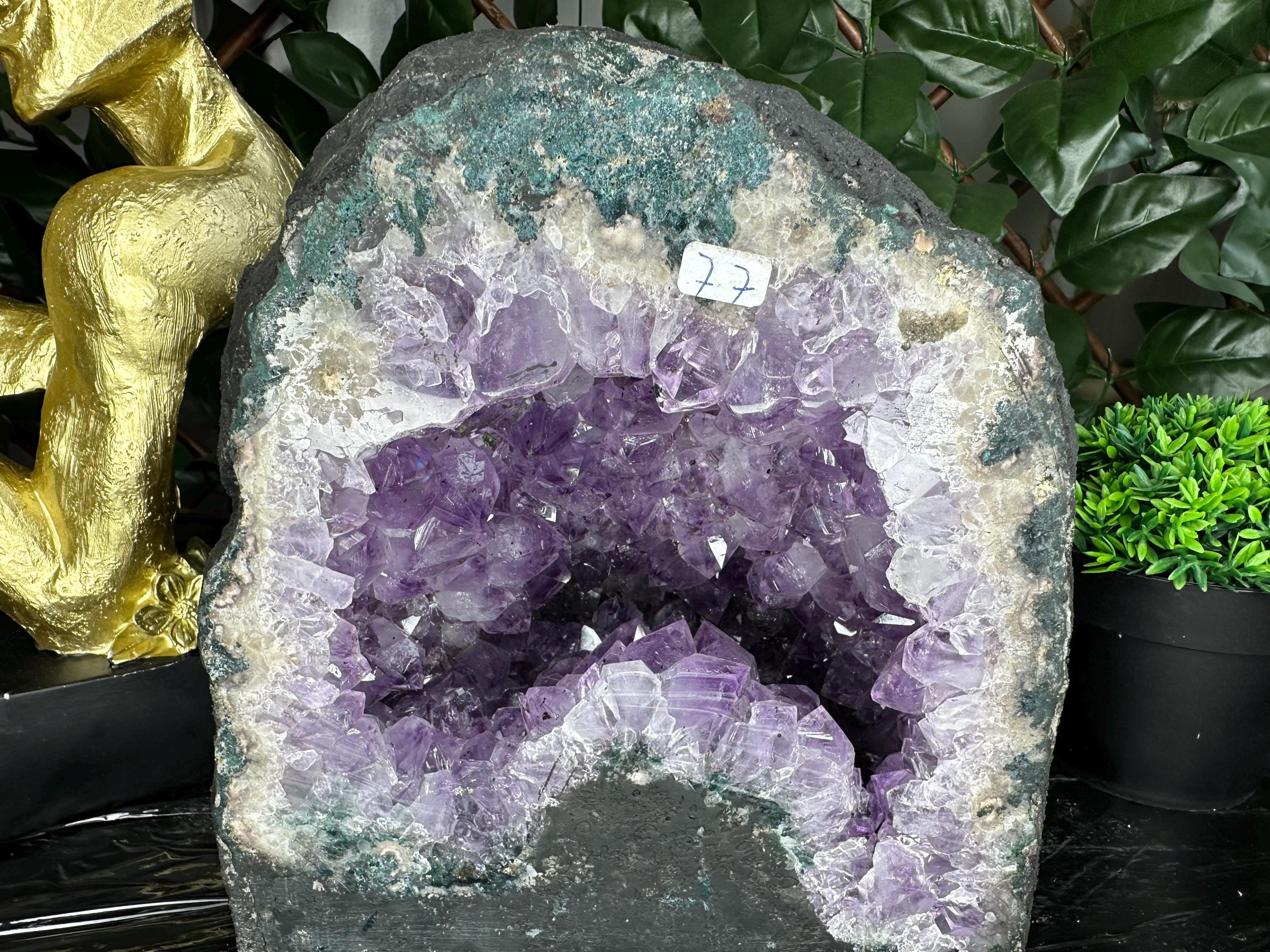 Large Amethyst Geode, Brazil Mineral Specimen, Purple Quartz