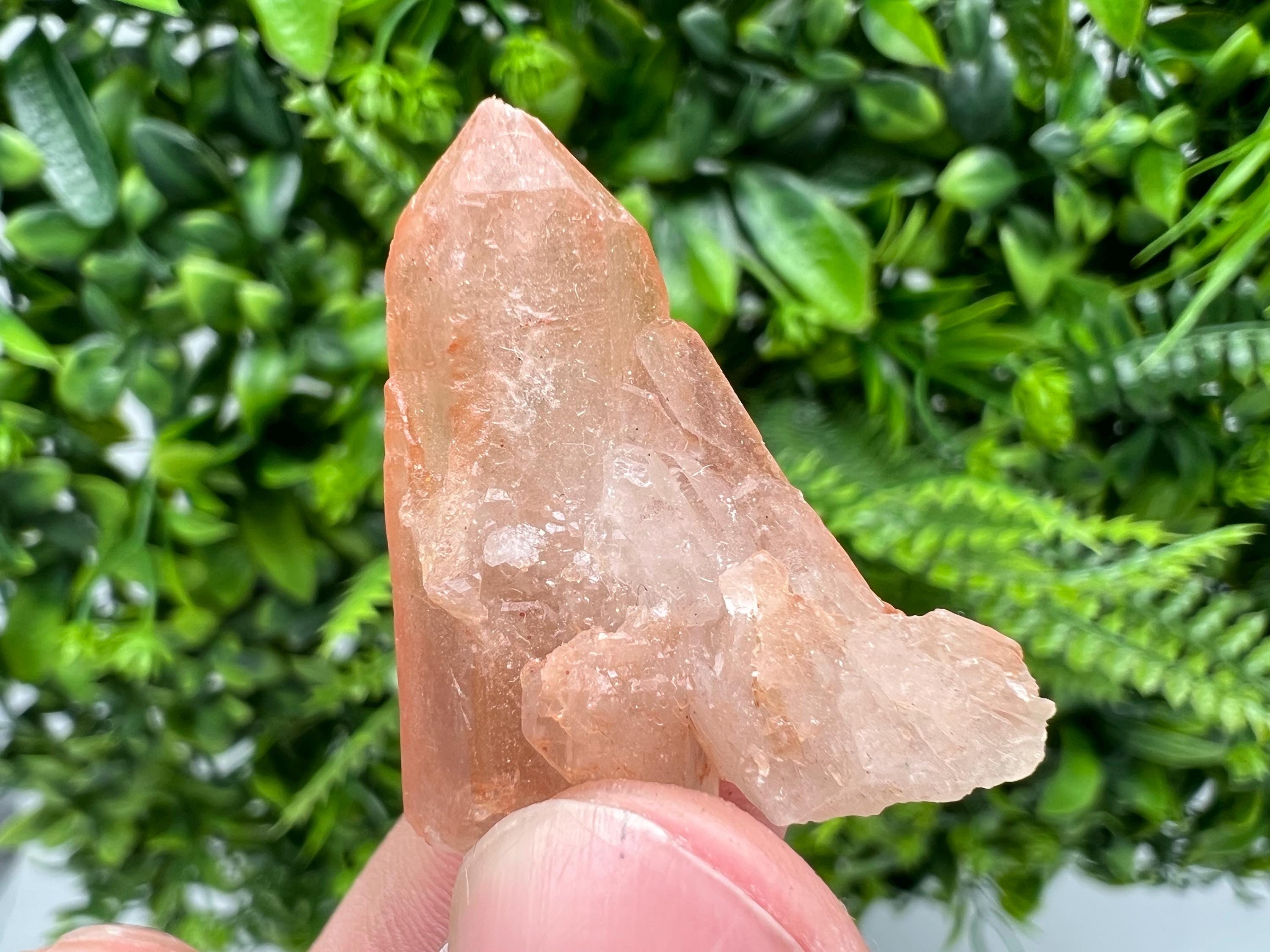 Red Hematite Quartz Crystal, Moroccan Mineral Specimen