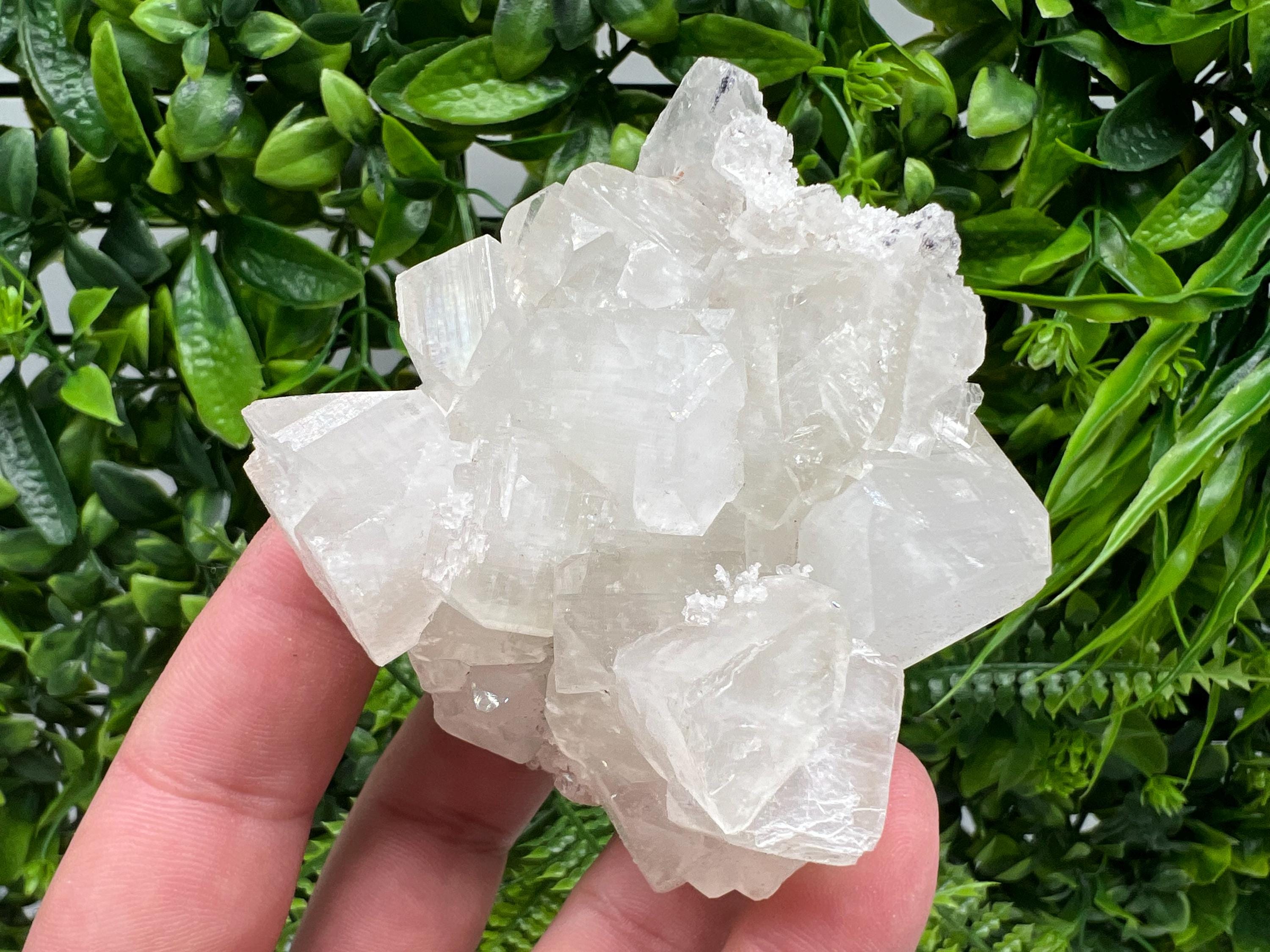 Transparent Apophyllite on Chalcedony, India Mineral Specimen
