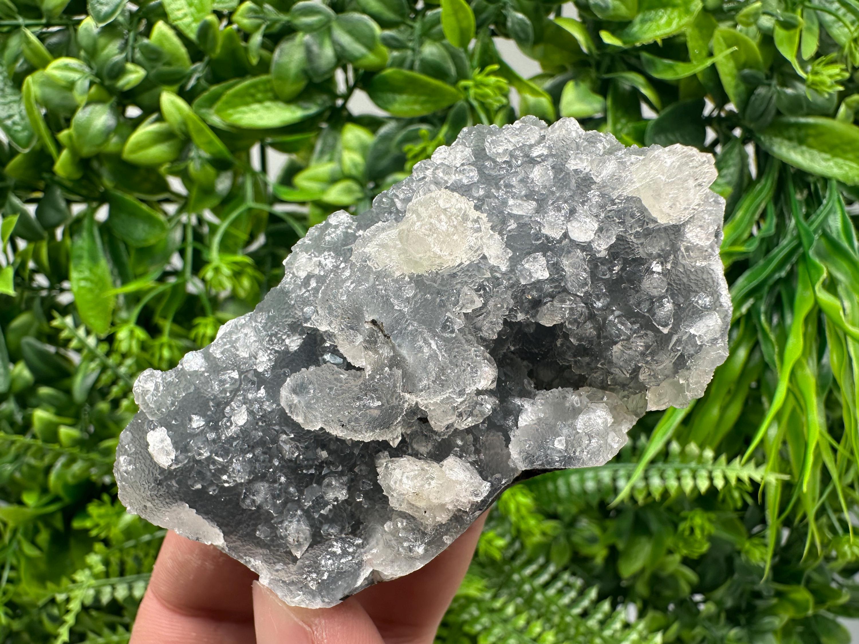 Apophyllite Stilbite on Chalcedony, India Crystal Specimen
