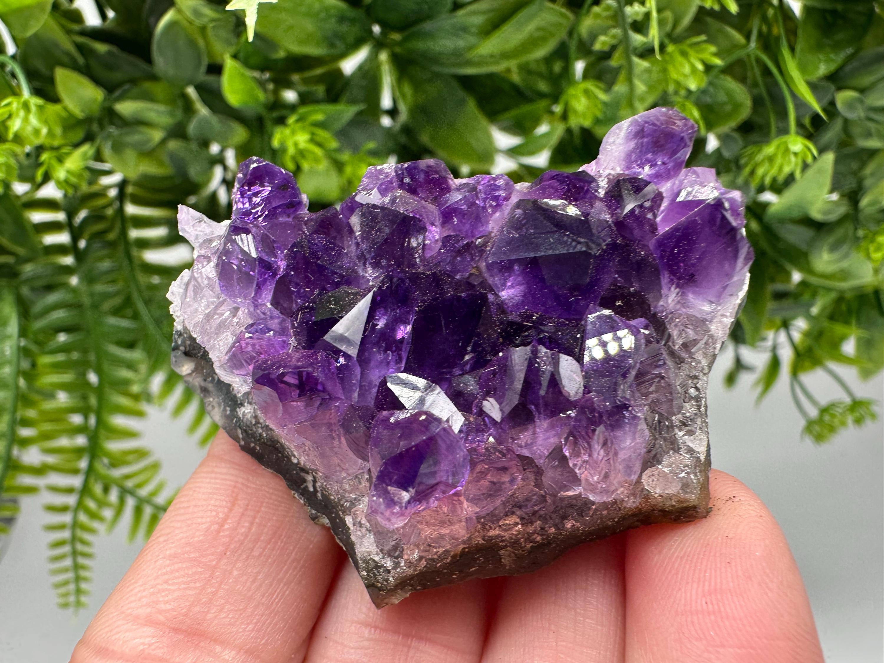 Uruguay Amethyst Crystal: Purple Quartz Home Decor, Energy Stone