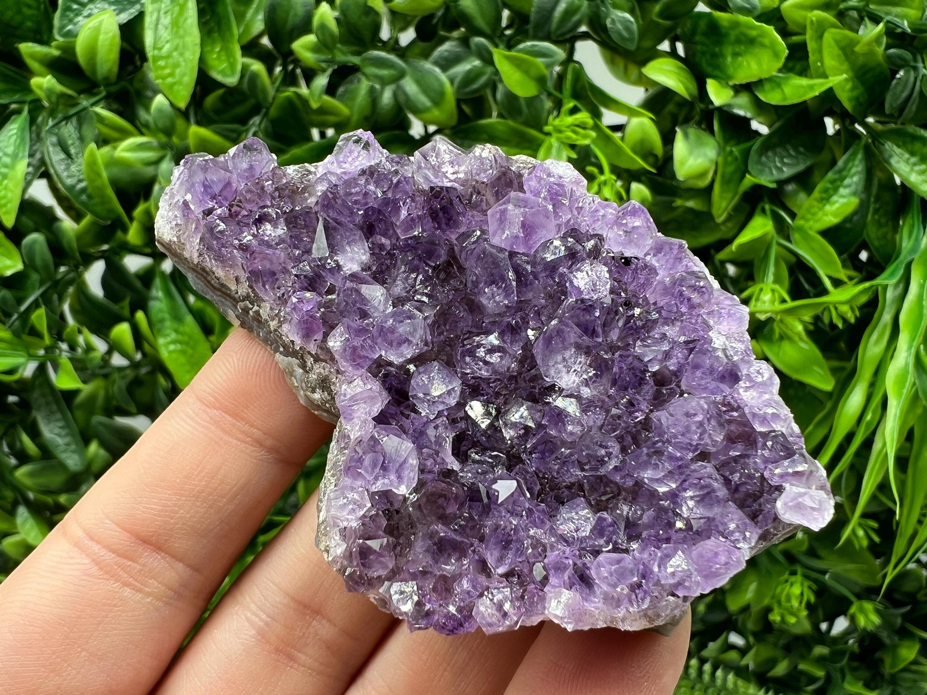 Natural Purple Amethyst Cluster, Uruguay Crystal, Home Decor