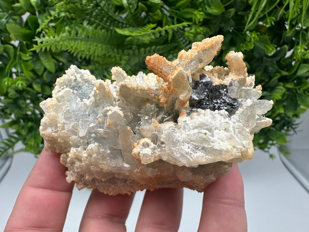 Quartz Calcite Sphalerite Mineral Specimen: Madan Bulgaria Home Decor Stone