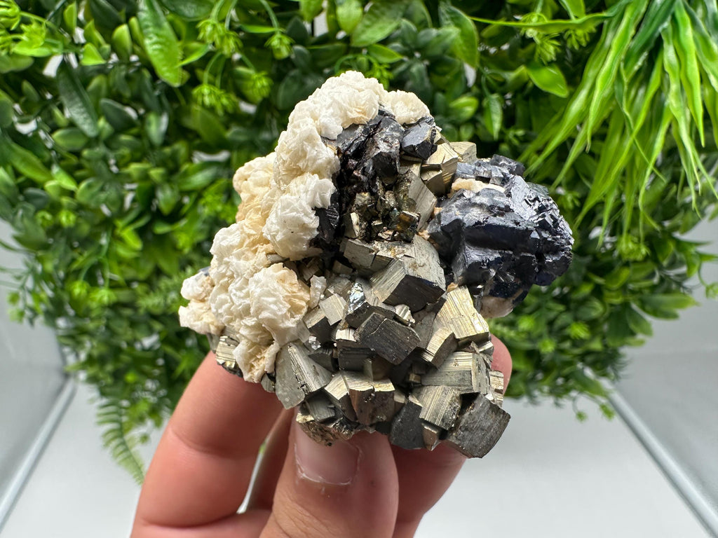 Collecting Mirror Galena,Pyrite on Quartz whit Chlorite,From Borieva mine,Madan,Bulgaria,natural mineral specimen,Home decor stone,Rare cry
