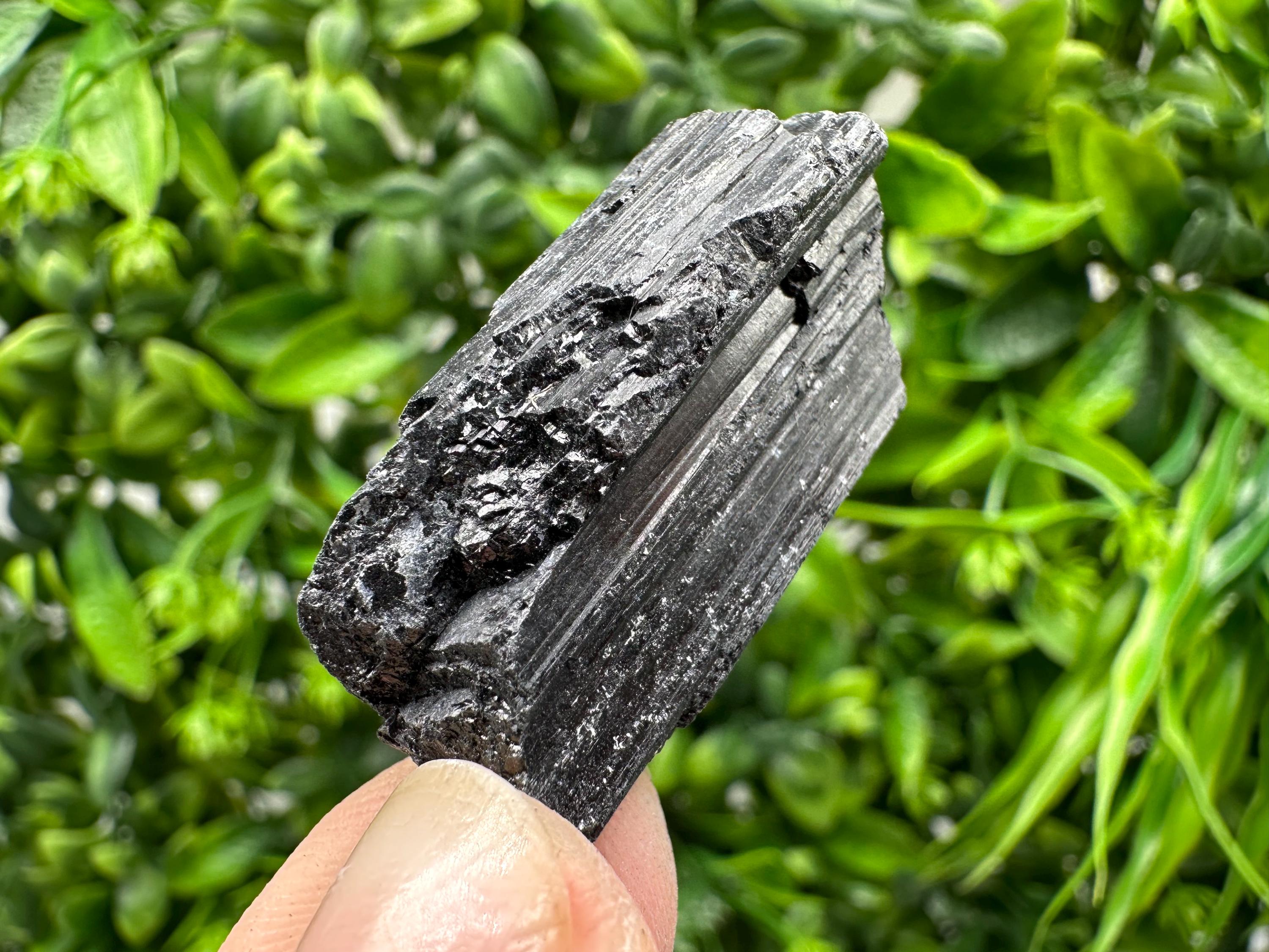 Natural Black Tourmaline Crystal – Raw Protective Stone, Healing Crystal, Grounding Mineral Gift