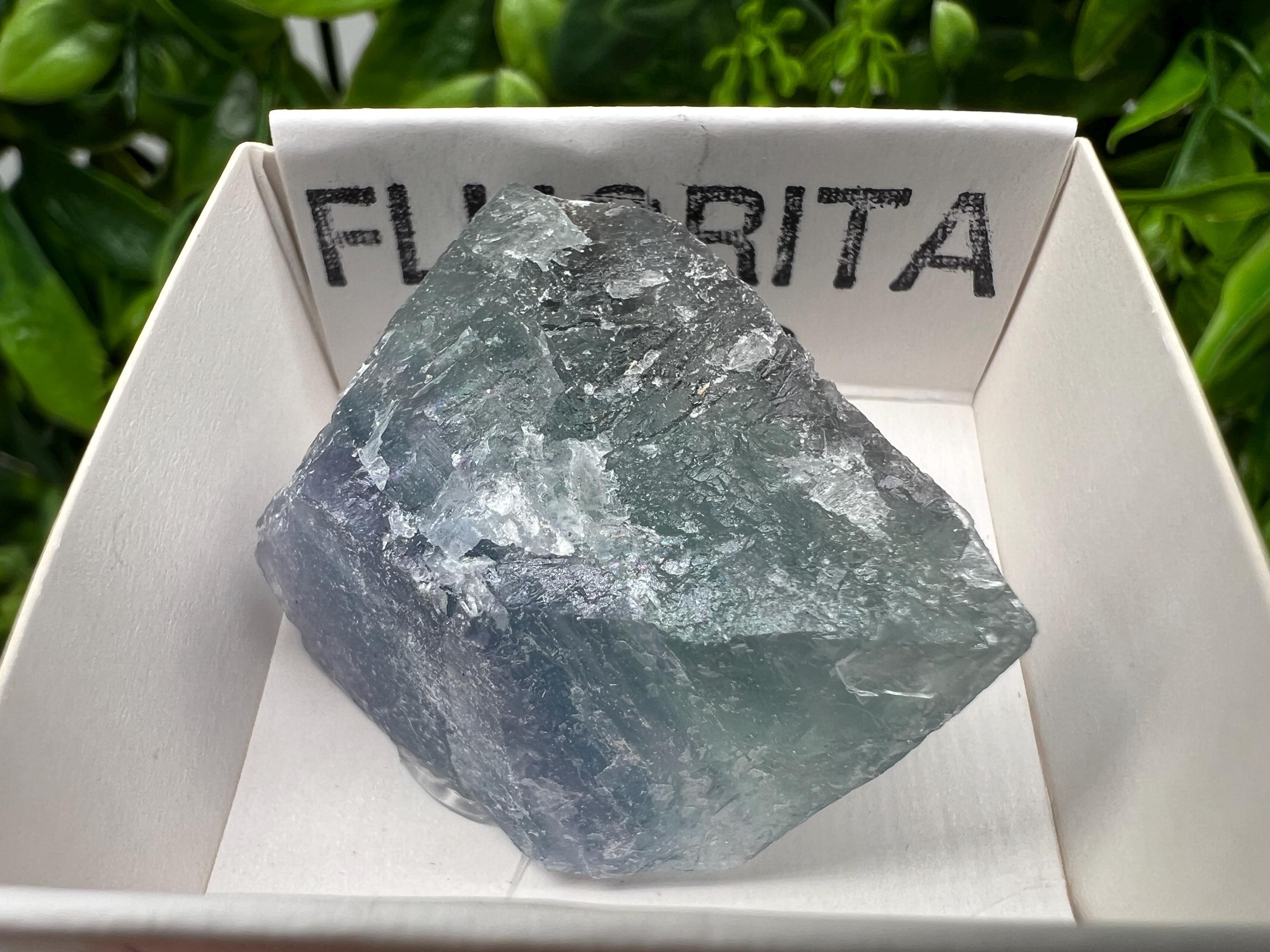 Rare Rainbow Fluorite Cube: Raw Mexican Crystal, Meditation Stone