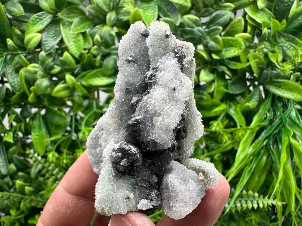 Sphalerite on Green Chalcedony, Krushev Dol Mineral Specimen