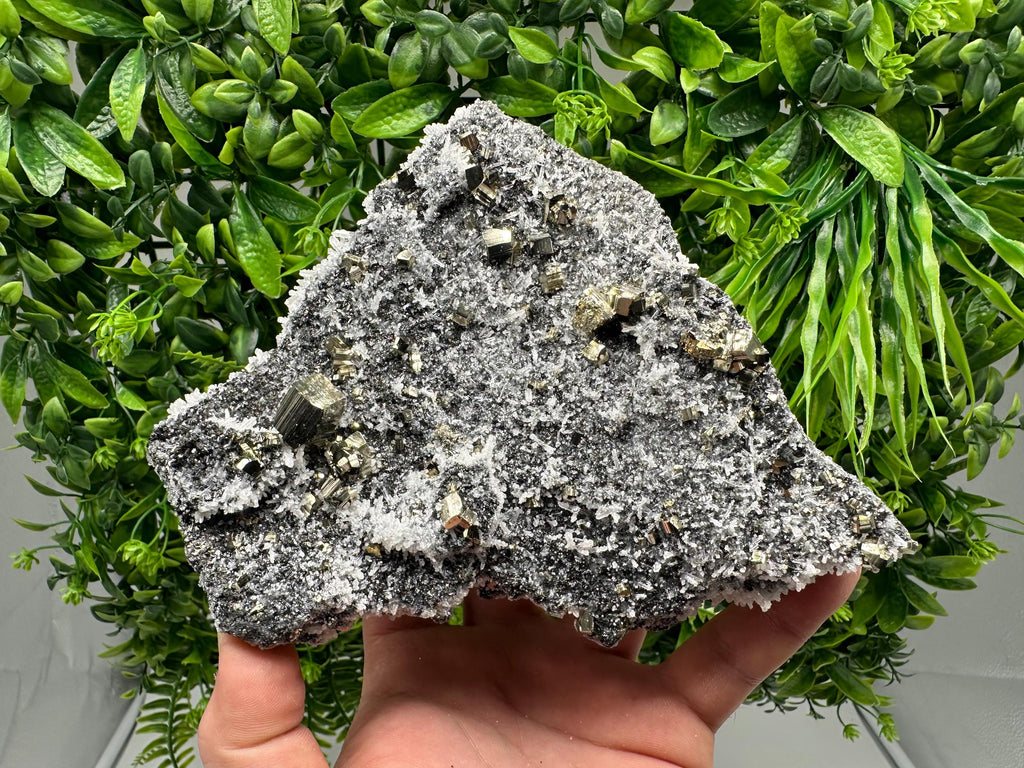 Pyrite Sphalerite Quartz Calcite Mineral Specimen, Krushev dol Mine