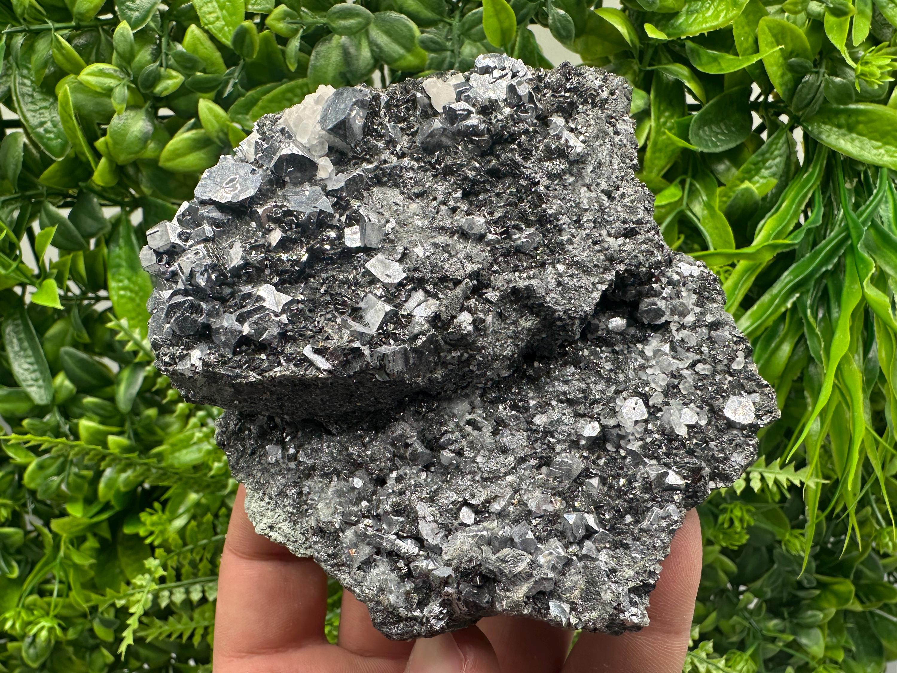 Galena Sphalerite Mineral Specimen on Matrix, Borieva Mine, Bulgaria