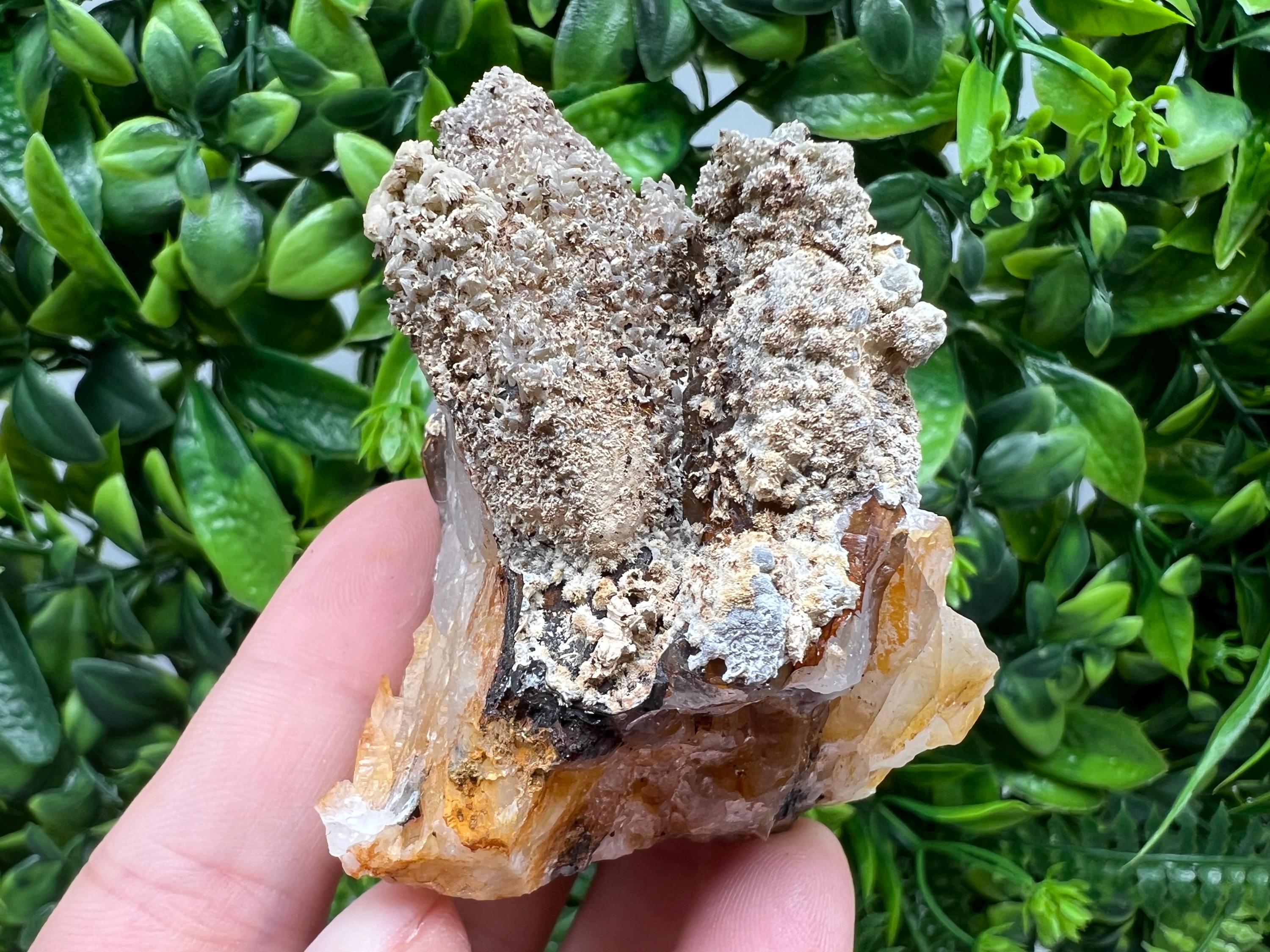 Rare Green Pyromorphite with Hematite on Quartz - Madjarovo Bulgaria Mineral