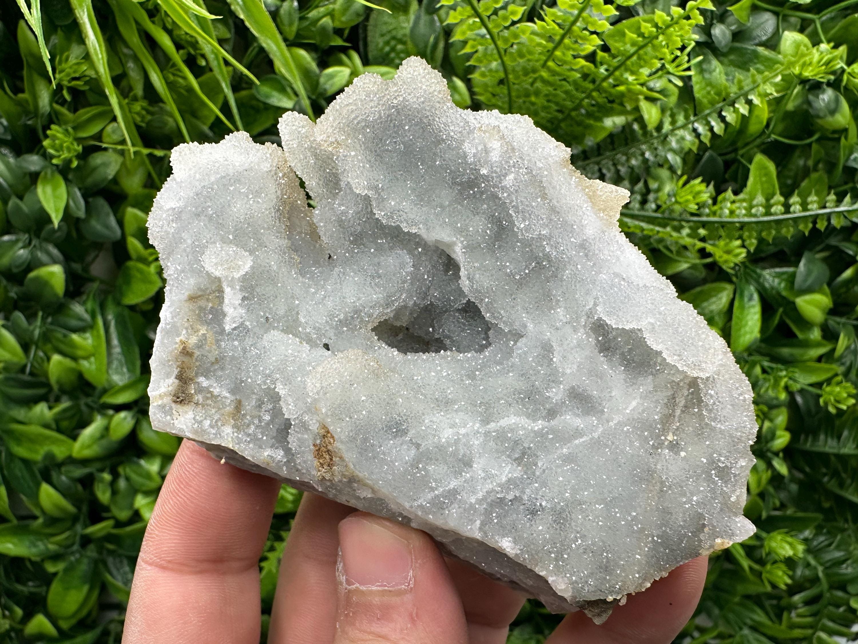 Chlorite Chalcedony Quartz Cluster, Natural Crystal Mineral Specimen