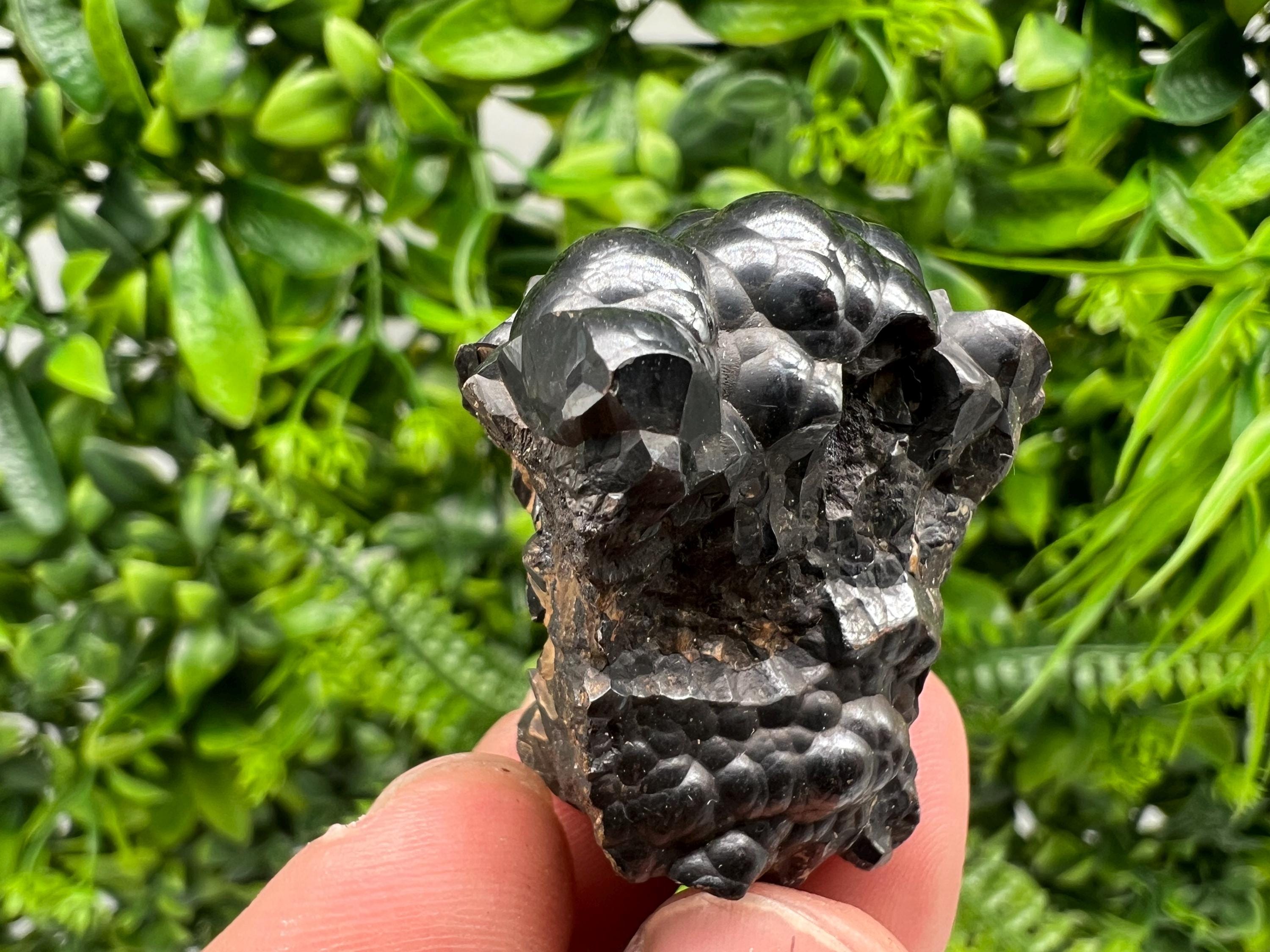 Moroccan Black Botryoidal Hematite Specimen: Chakra Reiki Crystal