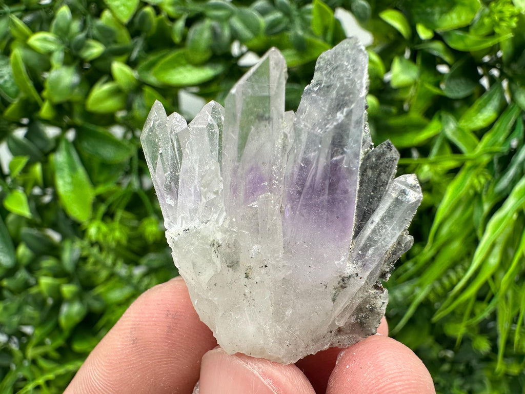 Amethyst Phantom Quartz with Chalcedony and Chlorite Inclusions
