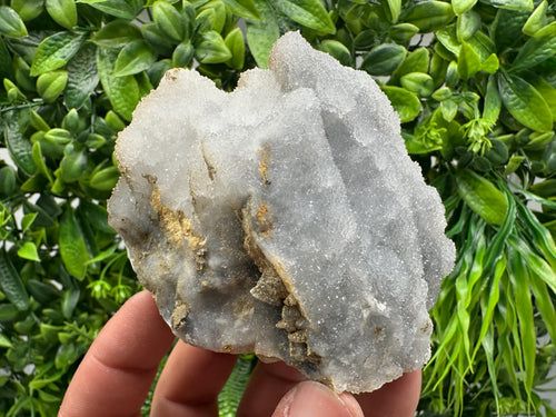 Blue Chalcedony Quartz with Chlorite Inclusions, Bulgarian Crystal Mineral