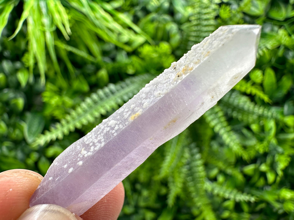 Amethyst Phantom Quartz Crystal with Chalcedony and Chlorite Inclusions
