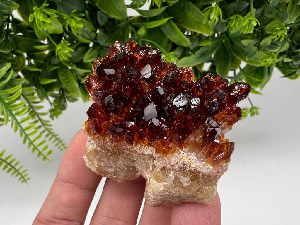 Citrine Crystal Cluster with Hematite Inclusions, Brazil Mineral Stone