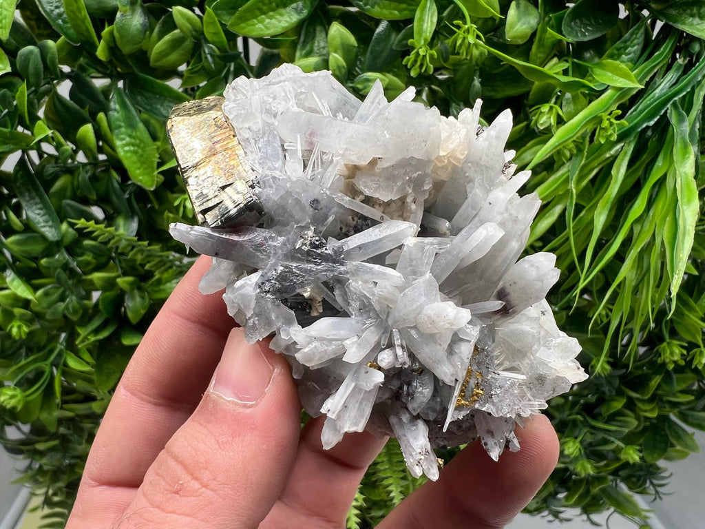Stunning Rainbow Pyrite on Sphalerite,Quartz,from Borieva mine,Bulgaria,natural collection mineral specimen,pyrite cluster,Sphalerite,gift