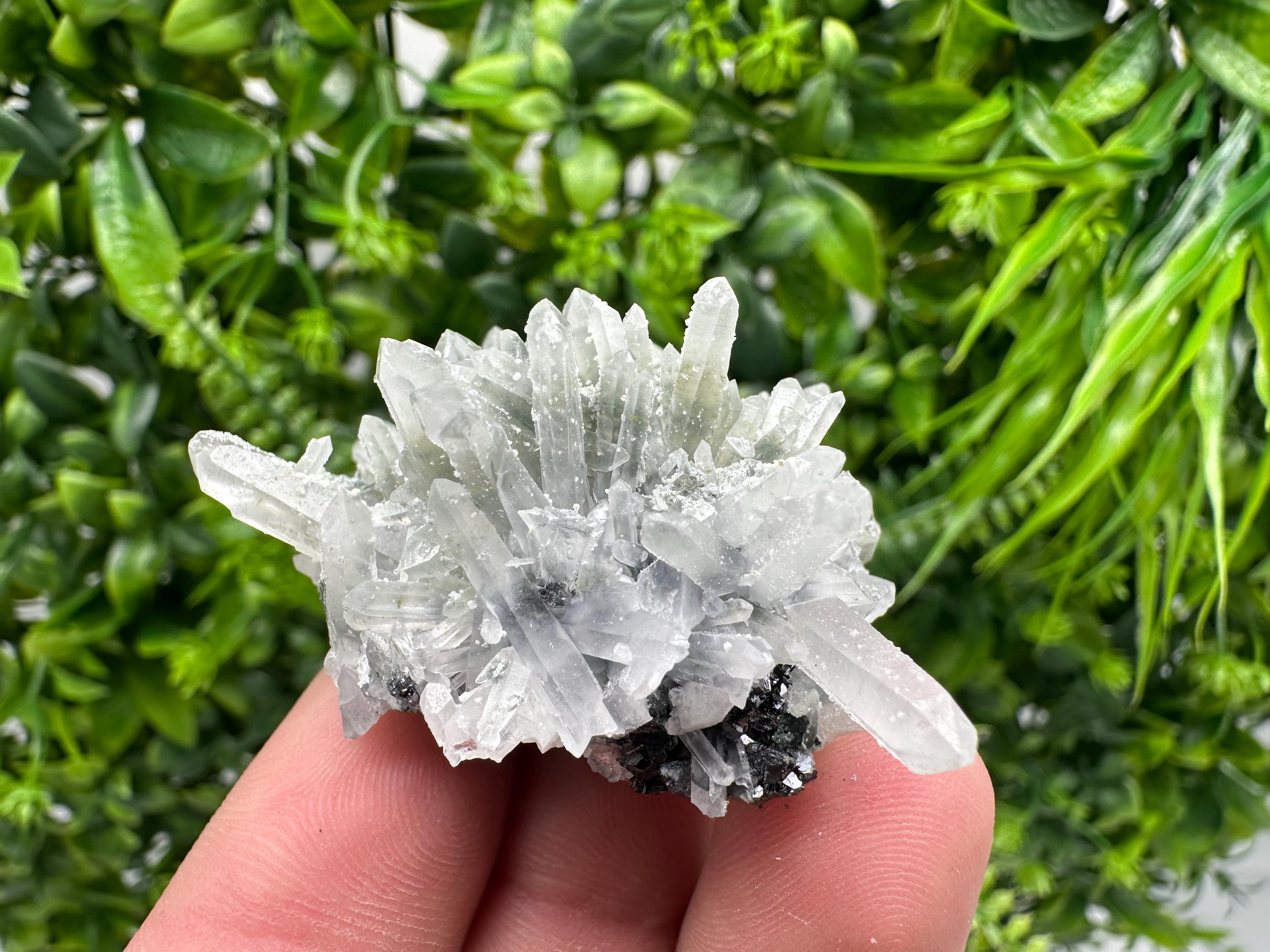 Chlorite Quartz Cluster, Borieva Mine Mineral Specimen
