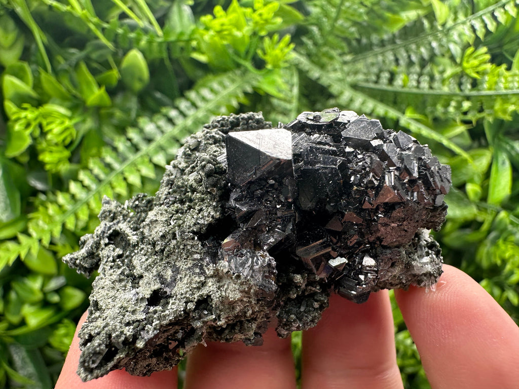 Sphalerite on Quartz Cluster, Bulgaria Mineral Specimen